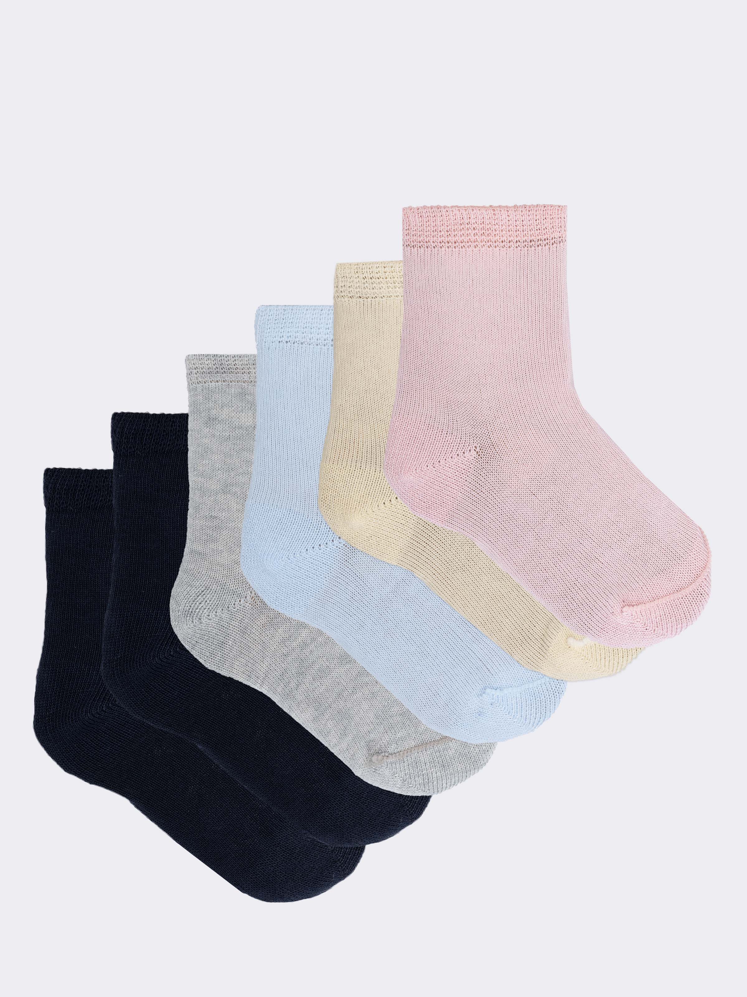 Set 6 Paia Calzini Corti Neonato in Caldo Cotone - Made in Italy - Image 1