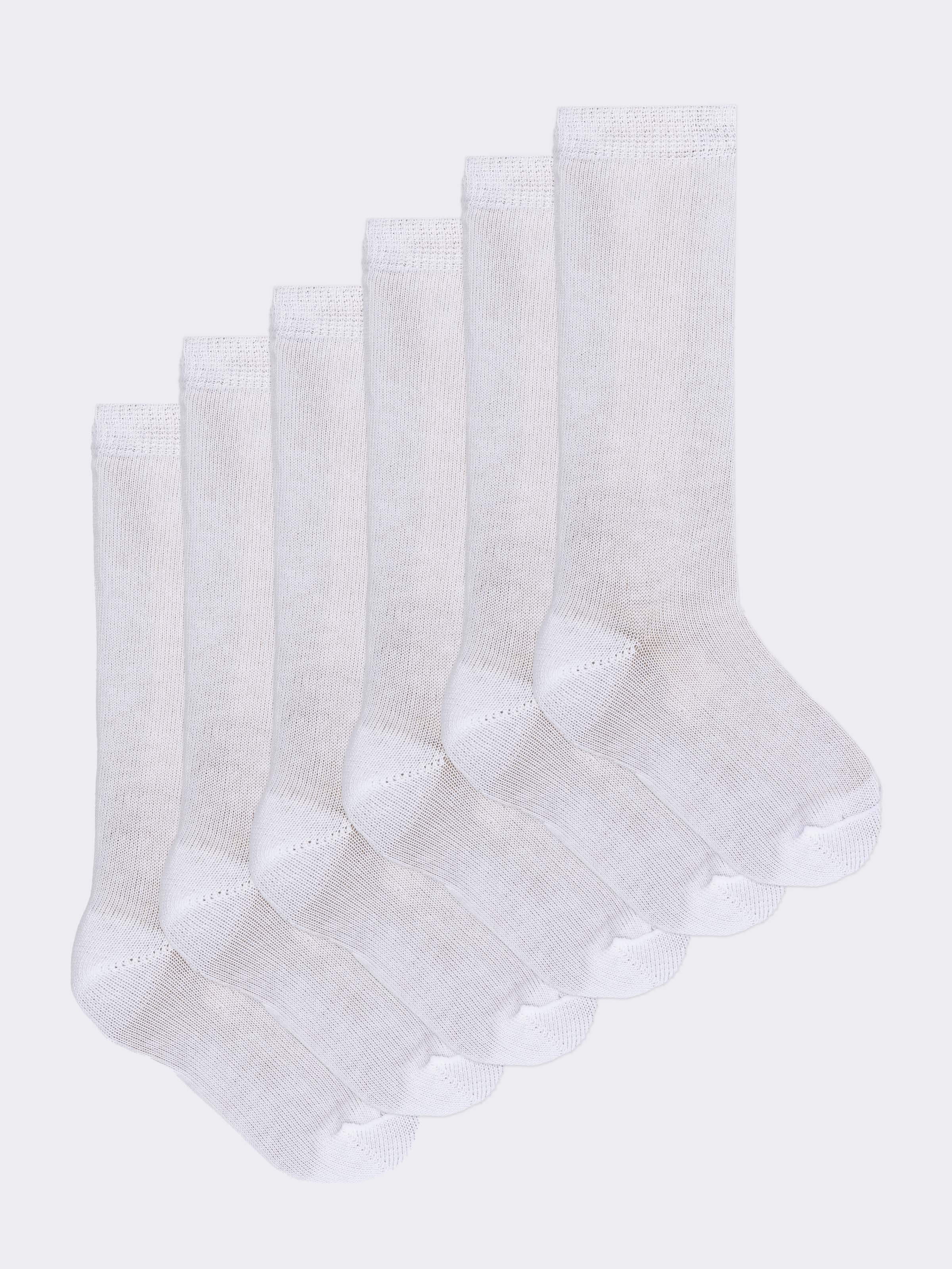 Set 6 Paia Calze Lunghe Neonato in Caldo Cotone - Made in Italy - Image 1