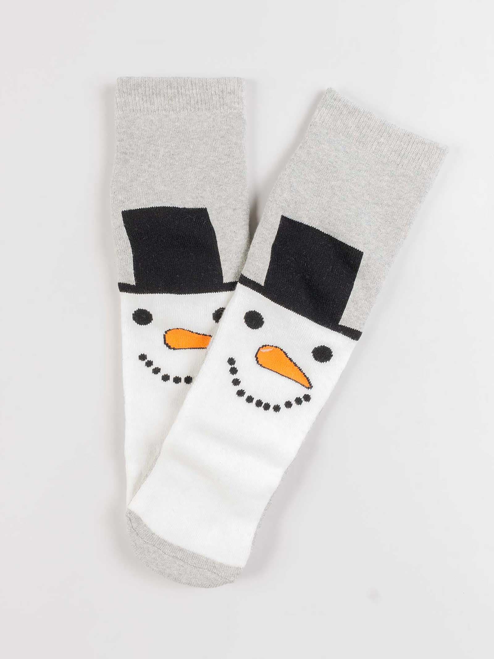 Calze Corte Natalizie Unisex con Pupazzo di Neve - Caldo Cotone