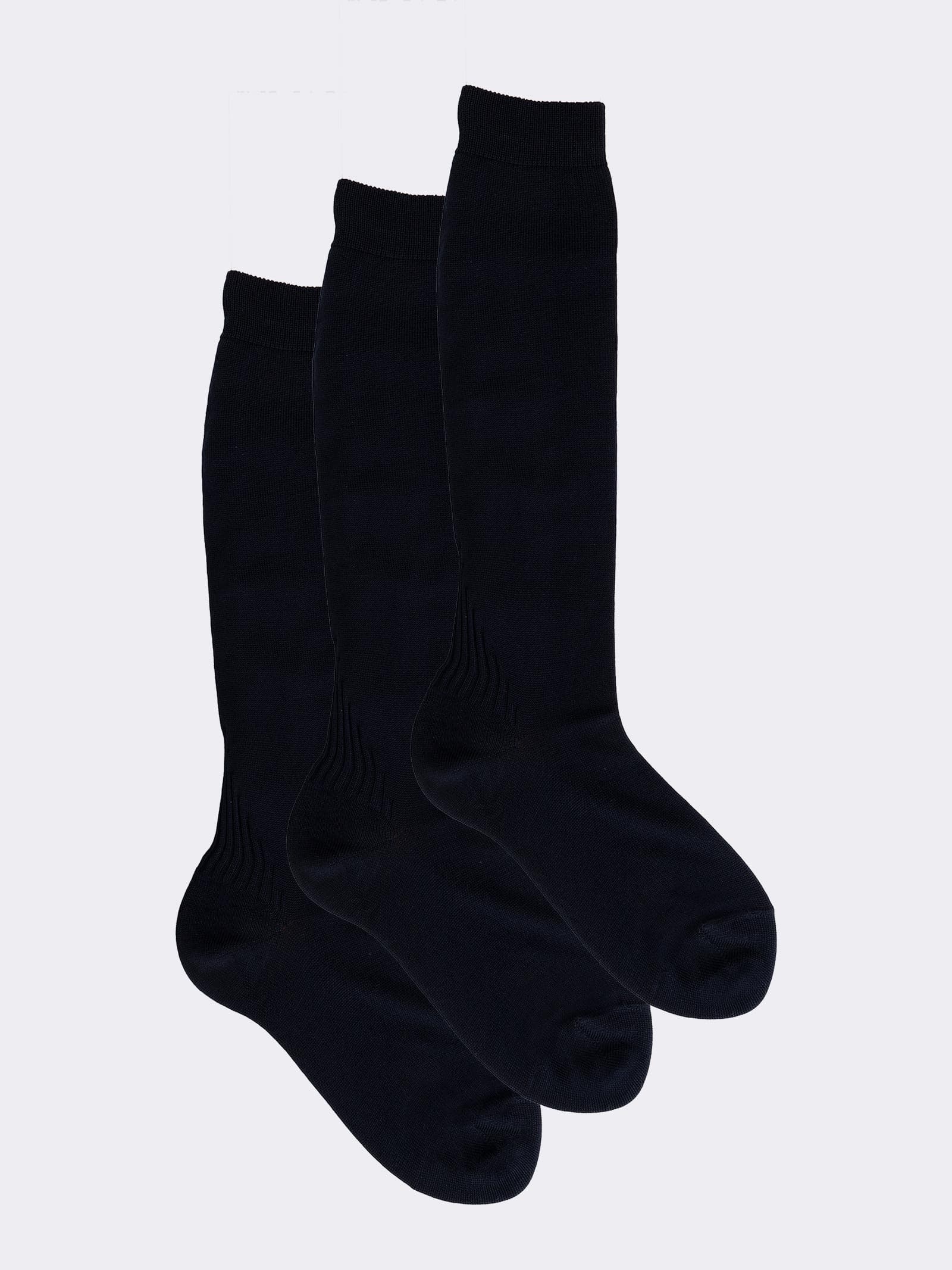 6 Paia calze lunghe bambino/a in Filo di Scozia - Made in Italy