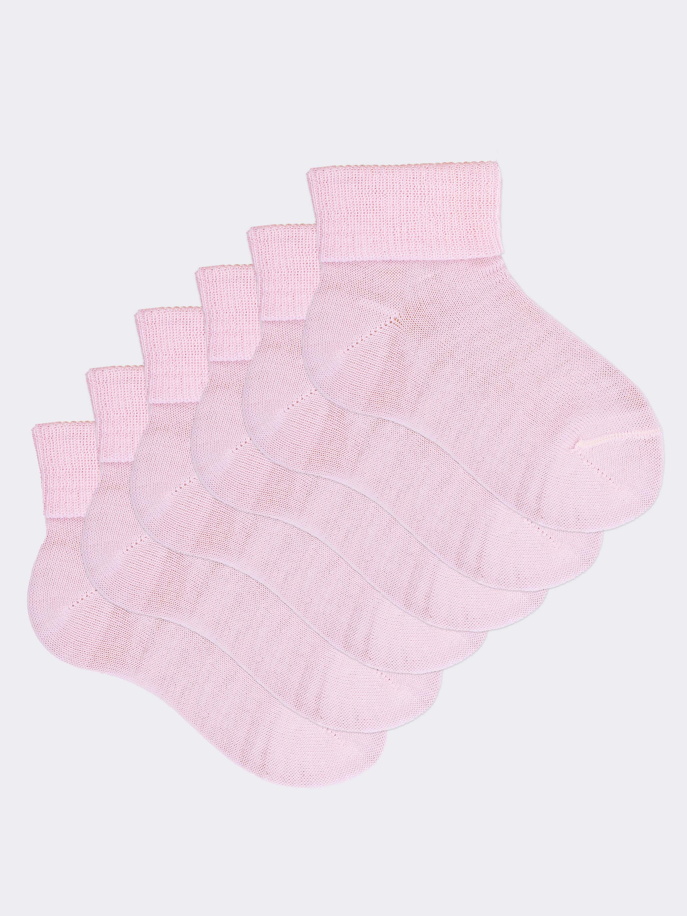 set 6 Paia Calze Corte Neonato in Lana con Risvolto - Made in Italy - Image 1