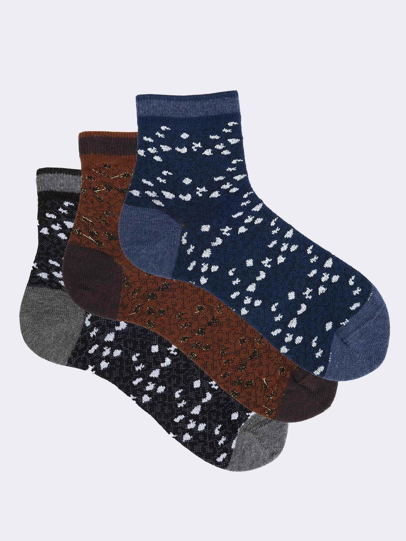 Calze Corte Donna Fantasia in Caldo Cotone - Design Moderno e Comfort - Image 1