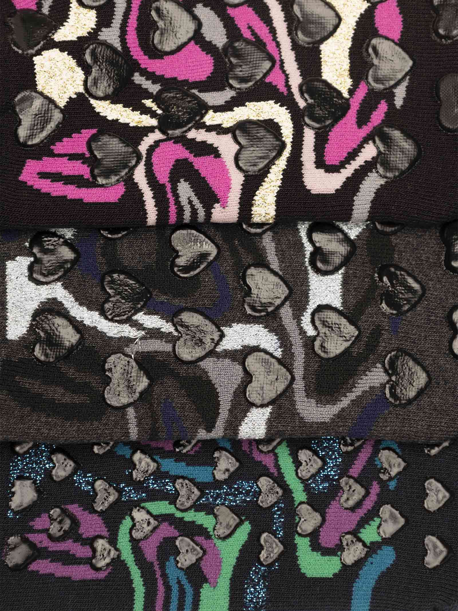 Set 3 Paia Calzini Donna Antiscivolo Fantasia in Caldo Cotone - Image 2