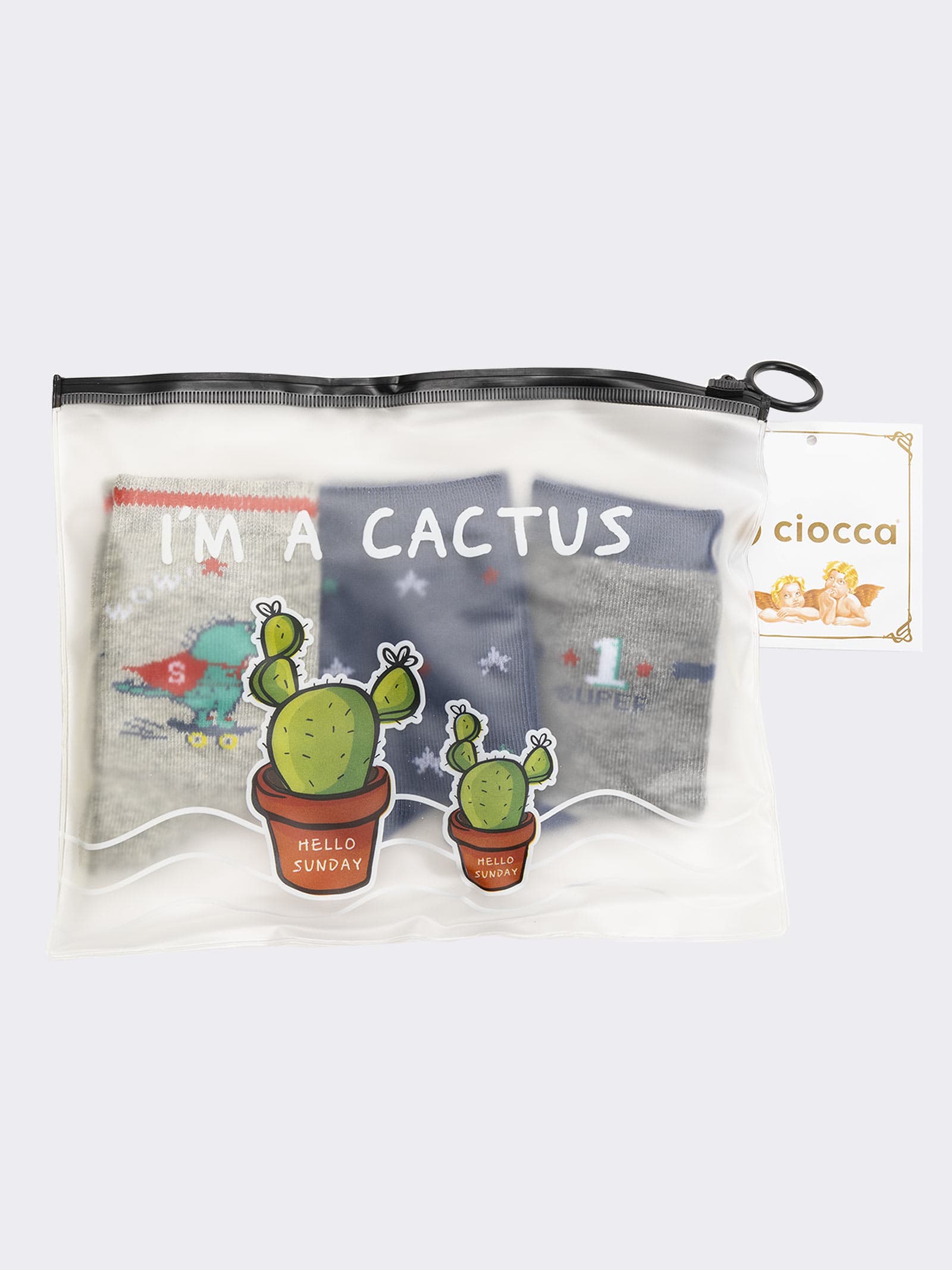 Set di Calzini Fantasia per Bambini - Confezione Regalo Cactus fullscreen 2