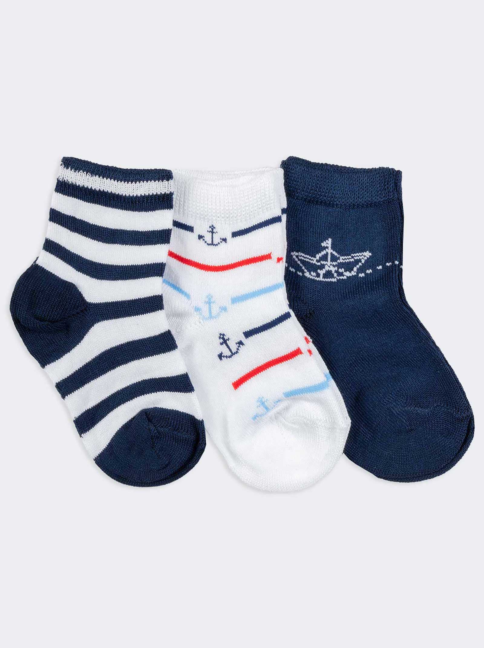 Calzini Estivi per Neonato con Motivi Marinari - Design Giocoso - Image 1