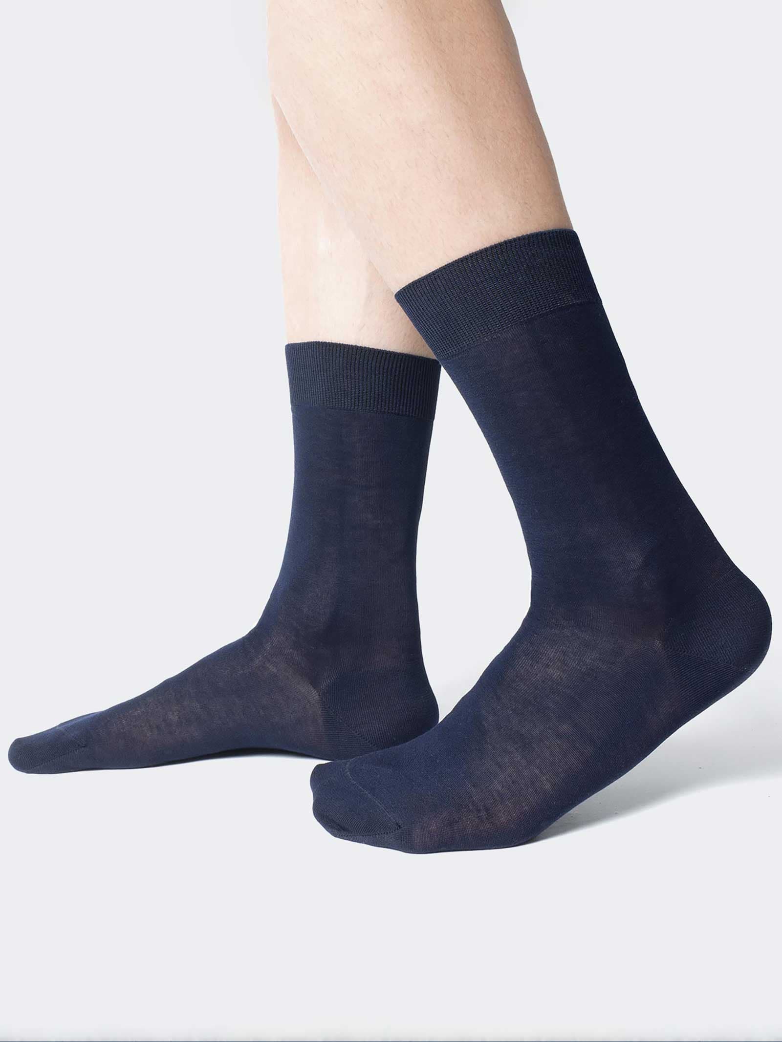 Calze corte 100% Filo di Scozia lisce - 6 Paia