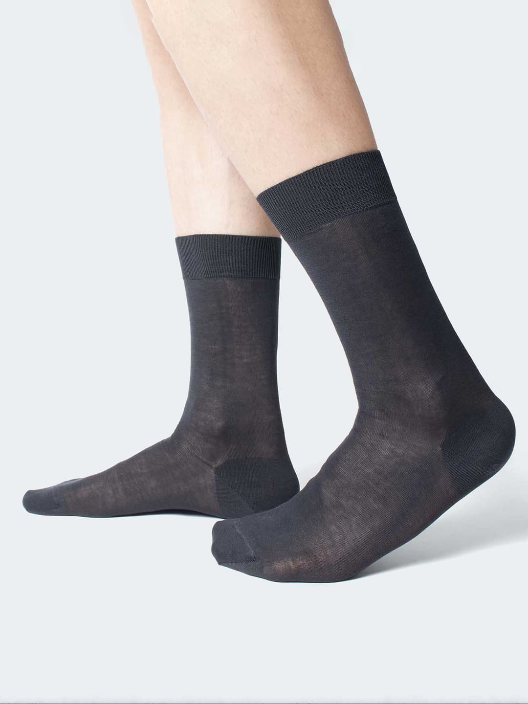 Calze corte 100% Filo di Scozia lisce - 6 Paia