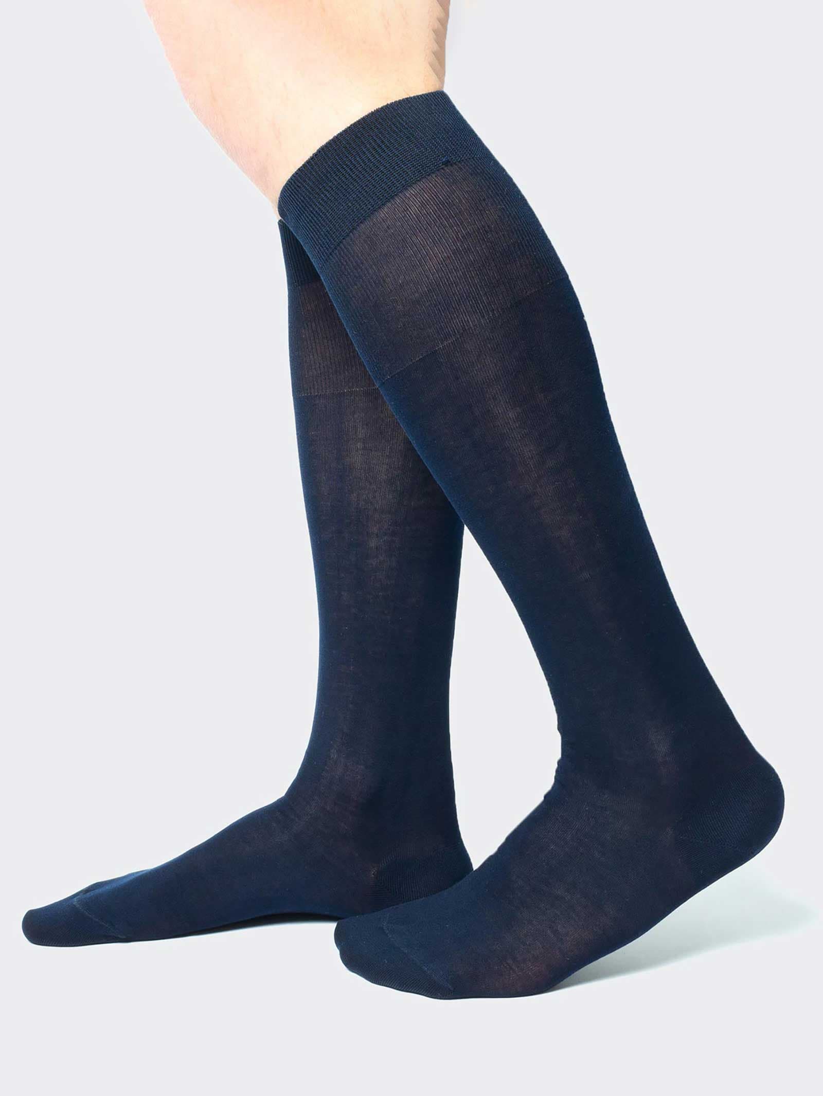 Calze lunghe 100% Filo di Scozia lisce - 6 Paia