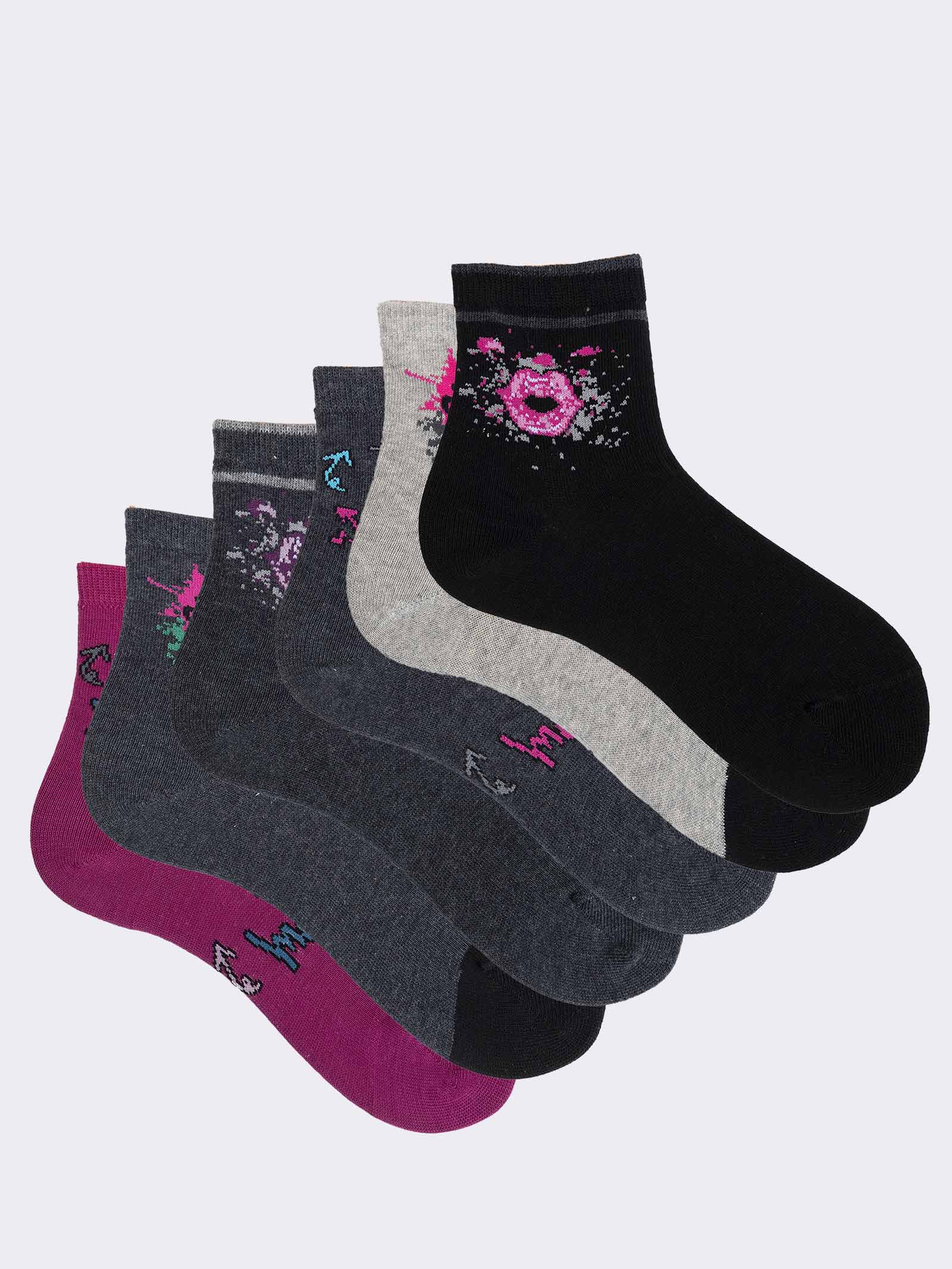 Calzini Fantasia Corti per Bambini - Caldo Cotone - Design Vivace - Image 1