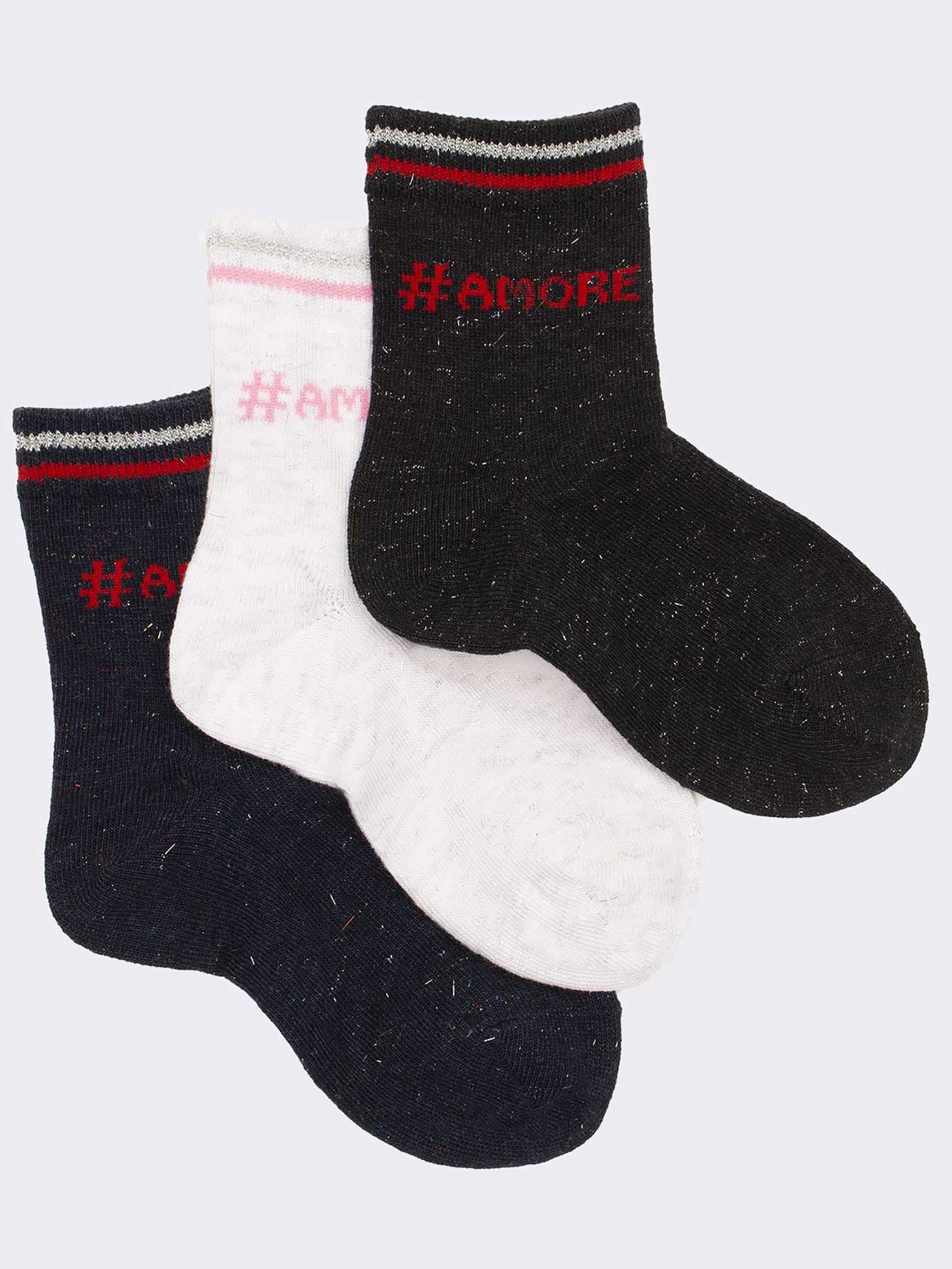Calzini Corti Fantasia per Bambino con Hashtag - Design Trendy - Image 1