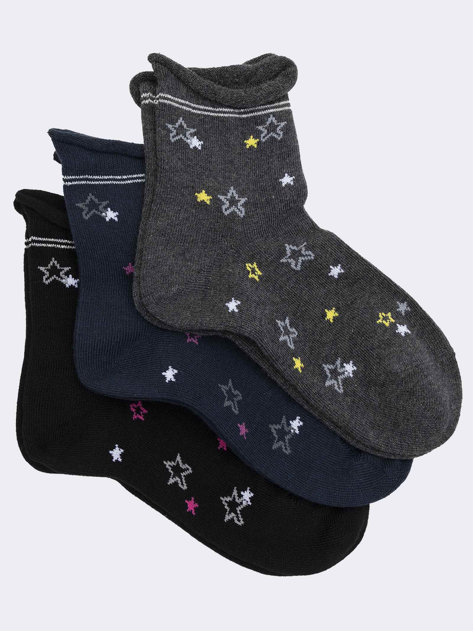 Calzini Corti con Stelle per Bambina - Caldo Cotone Invernale - Image 1