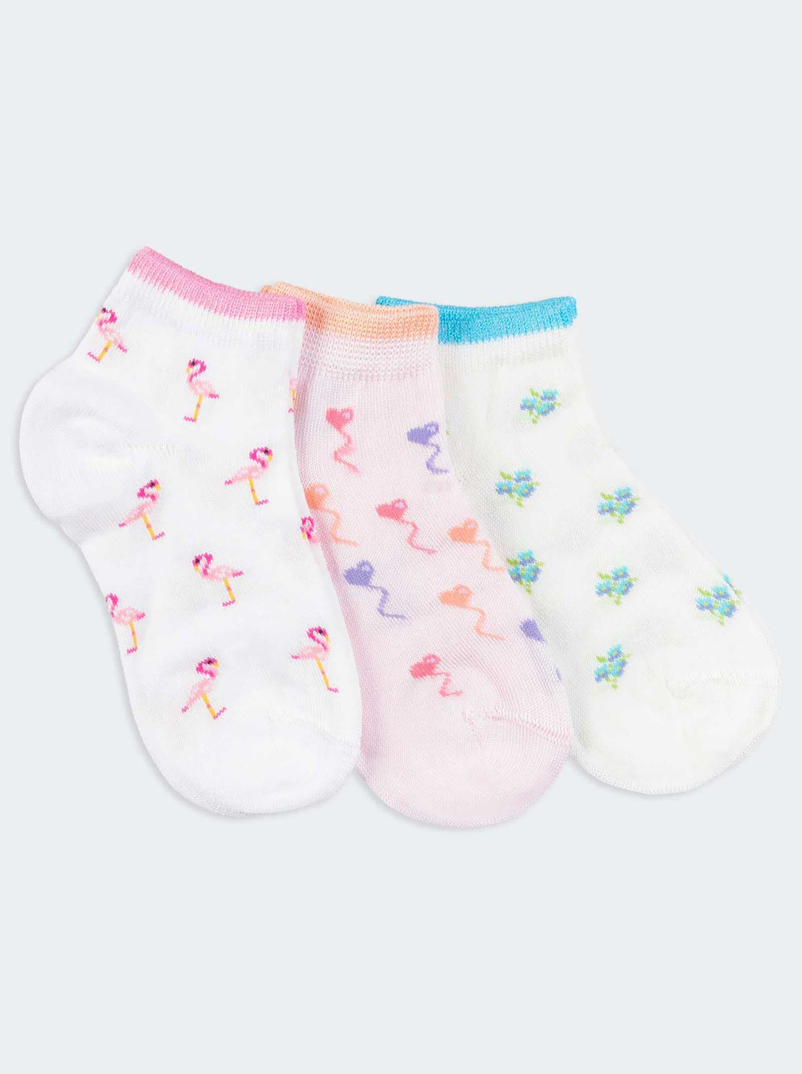 Calzini Corti Fantasia per Bambina - Design Giocoso e Colorato - Image 1