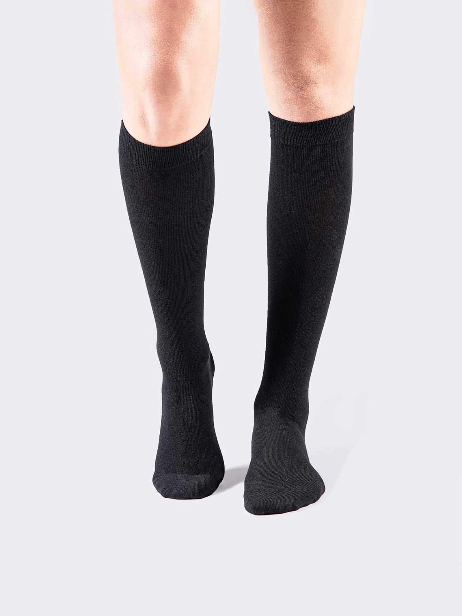 Calze Lunghe Donna in Caldo Cotone - Eleganti Calze al Ginocchio fullscreen 2