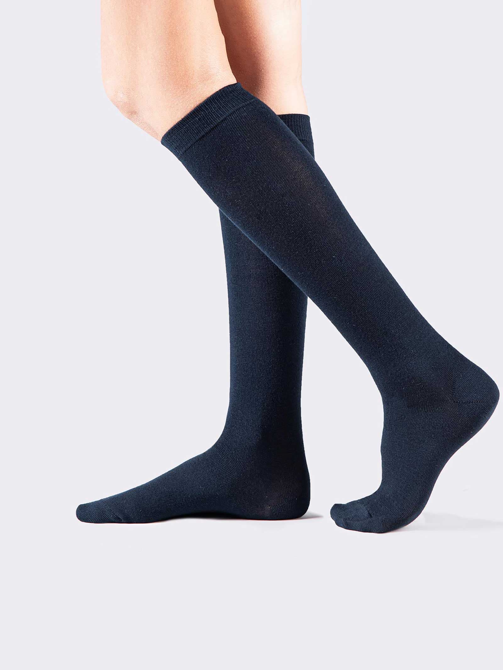 Calze Lunghe Donna in Caldo Cotone - Eleganti Calze al Ginocchio fullscreen 4