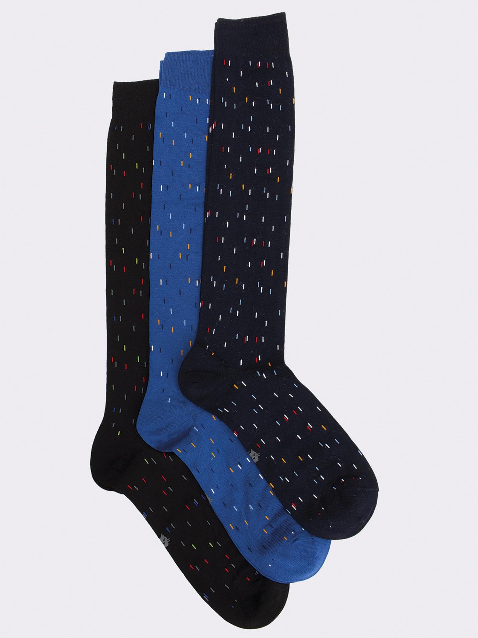 Calze Uomo Lunghe Fantasia in Fresco Cotone - Design Elegante e Moderno - Image 1