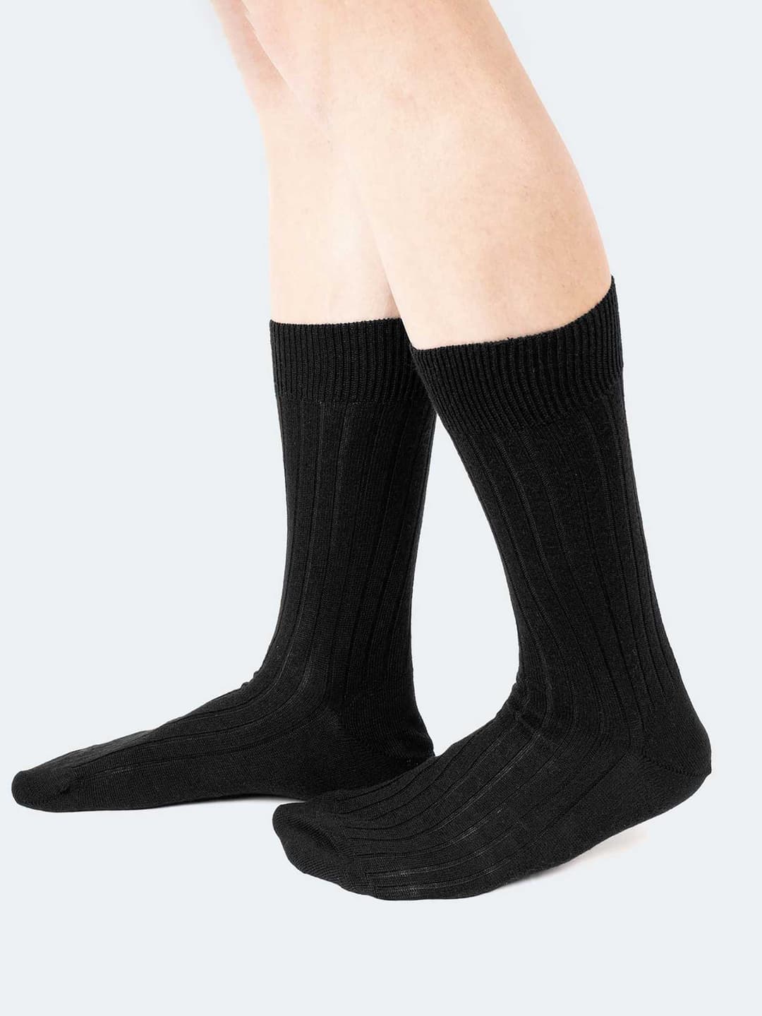 Calze corte costa larga pura lana Merino lambswool 100% Lana - Made in Italy