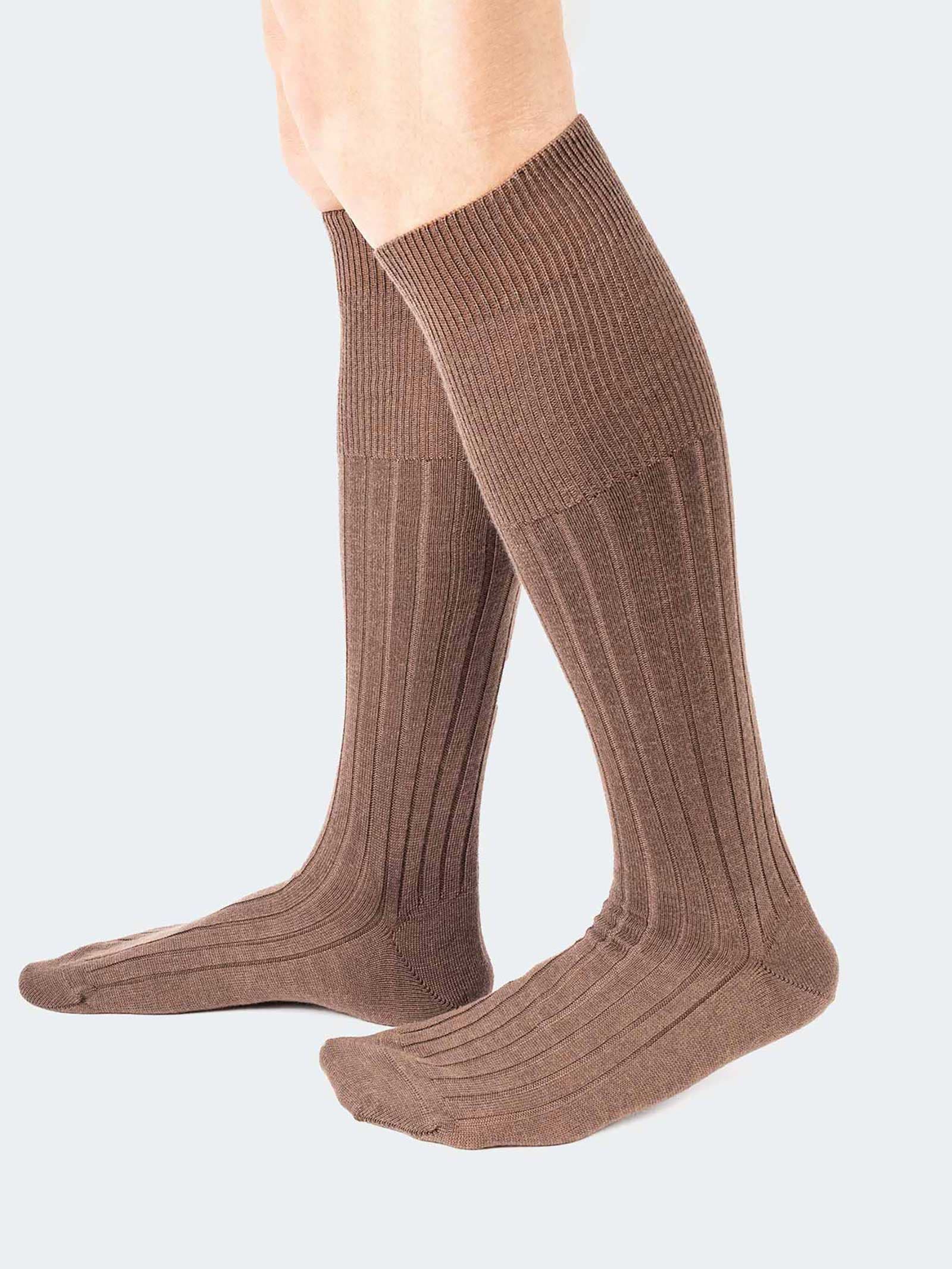 Calze lunghe costa larga pura Lana Merino Lambswool 100% Lana - Made in Italy - Image 1