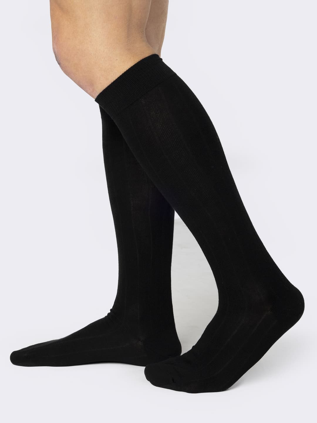 Calze uomo lunghe costa larga, caldo cotone ritorto resistente - 6 Paia