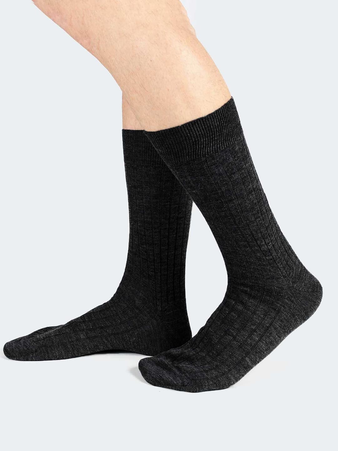 Calze corte costa larga in Lana Merino - Made in Italy