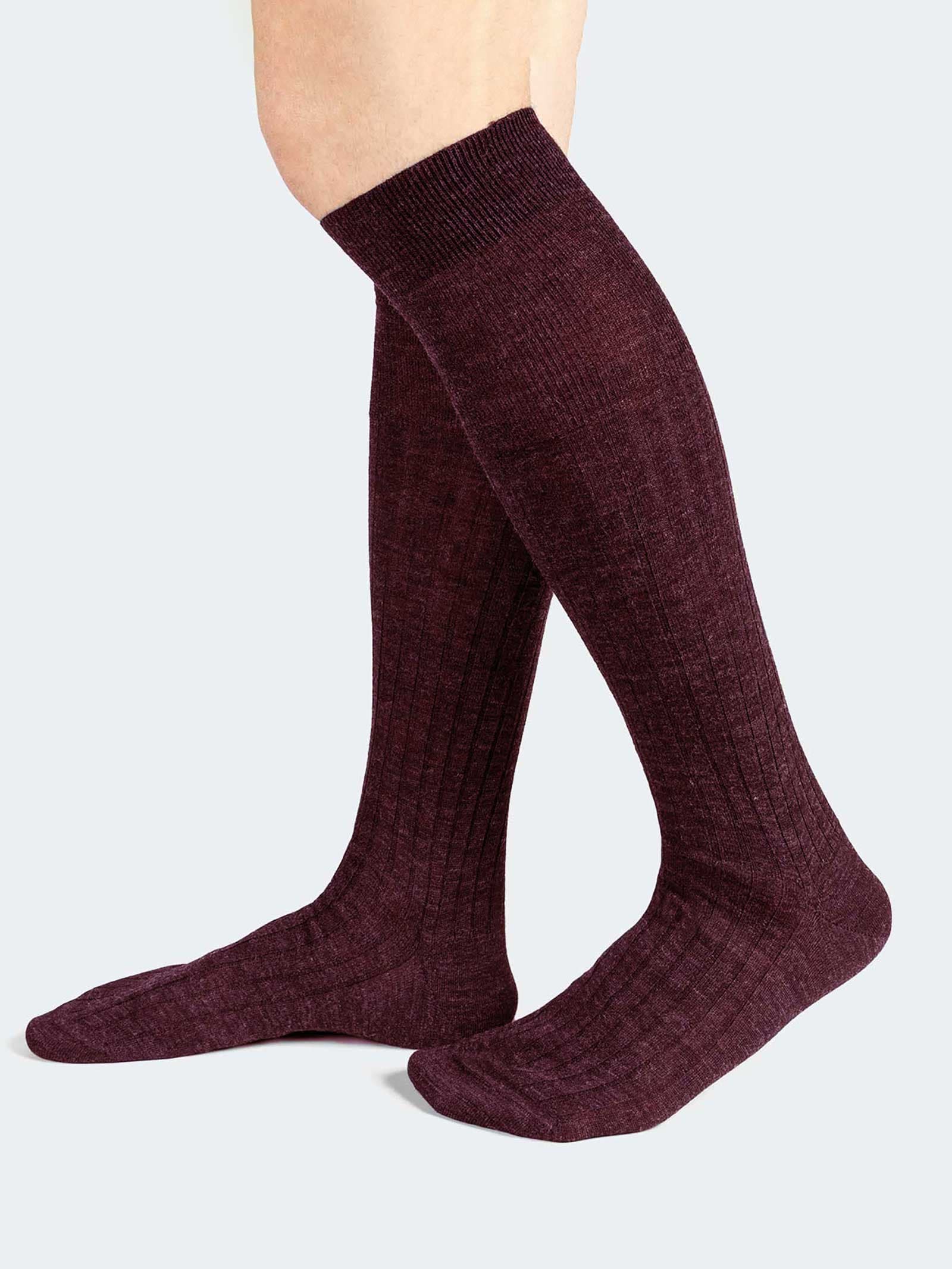 Calze lunghe costa larga in Lana merino - Made in Italy fullscreen 2