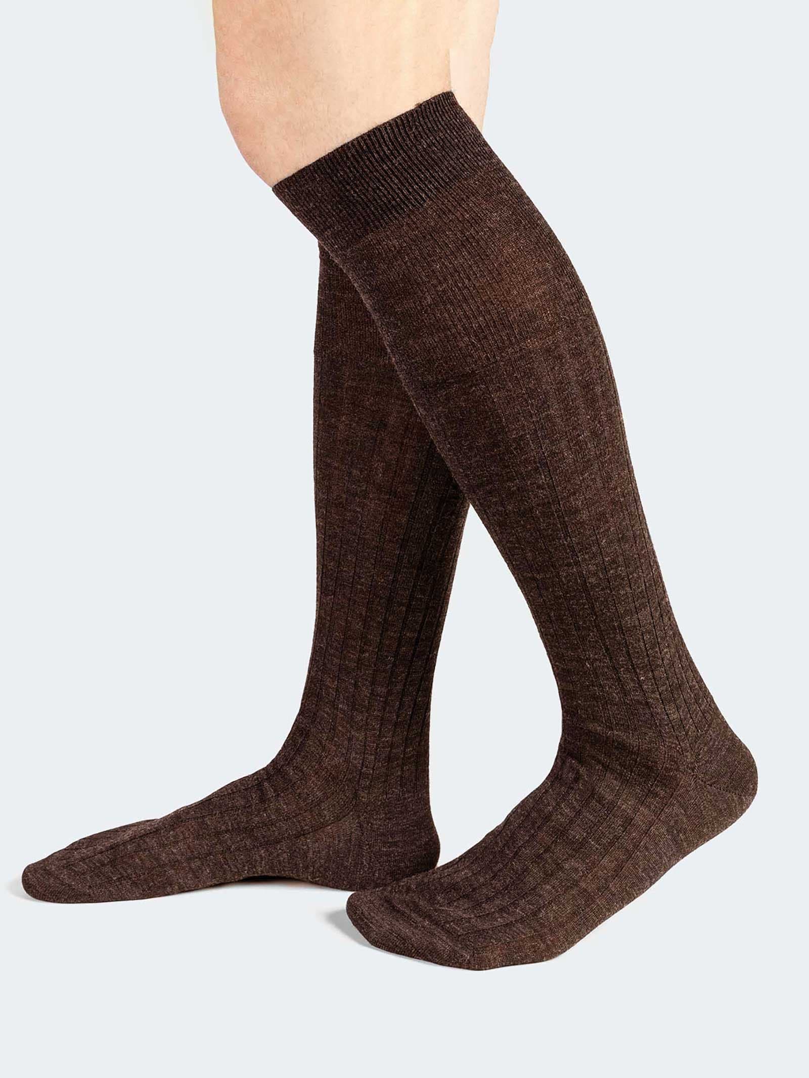 Calze lunghe costa larga in Lana merino - Made in Italy - Image 3