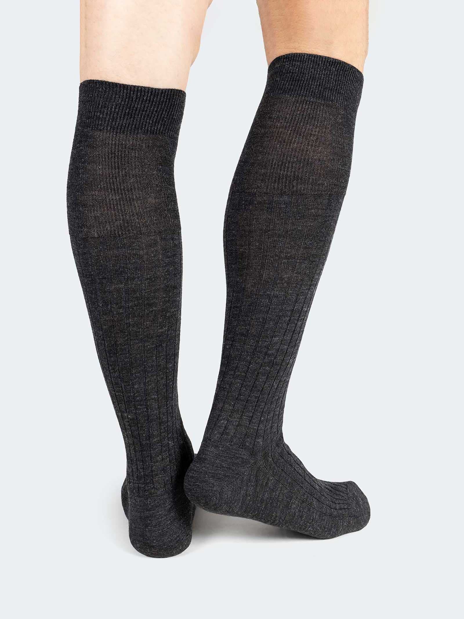 Calze lunghe costa larga in Lana merino - Made in Italy - Image 6