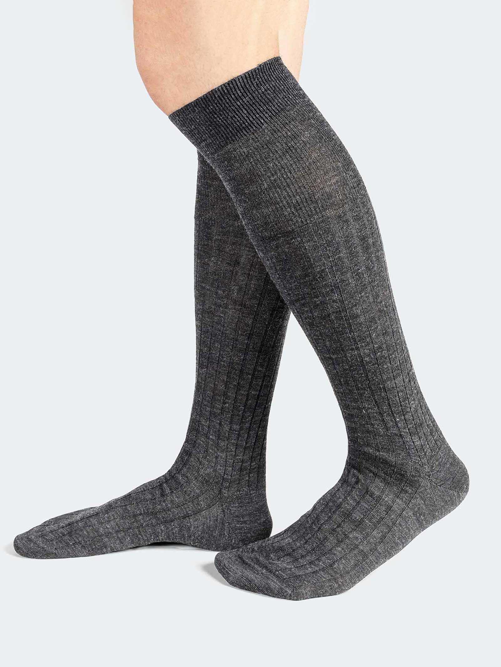 Calze lunghe costa larga in Lana merino - Made in Italy - Image 7