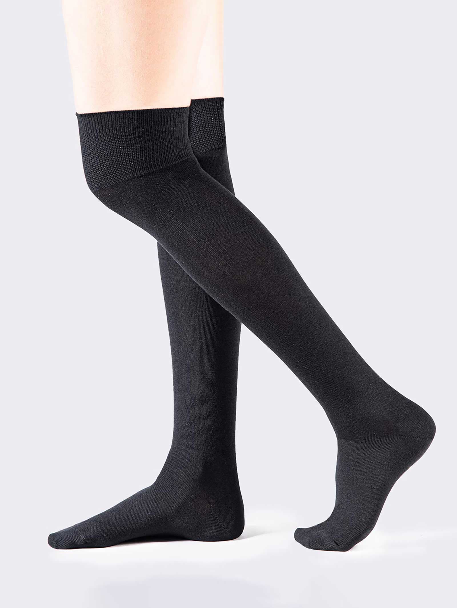 Calze Lunghe Donna in Caldo Cotone - Eleganza e Comfort Quotidiano - Image 1