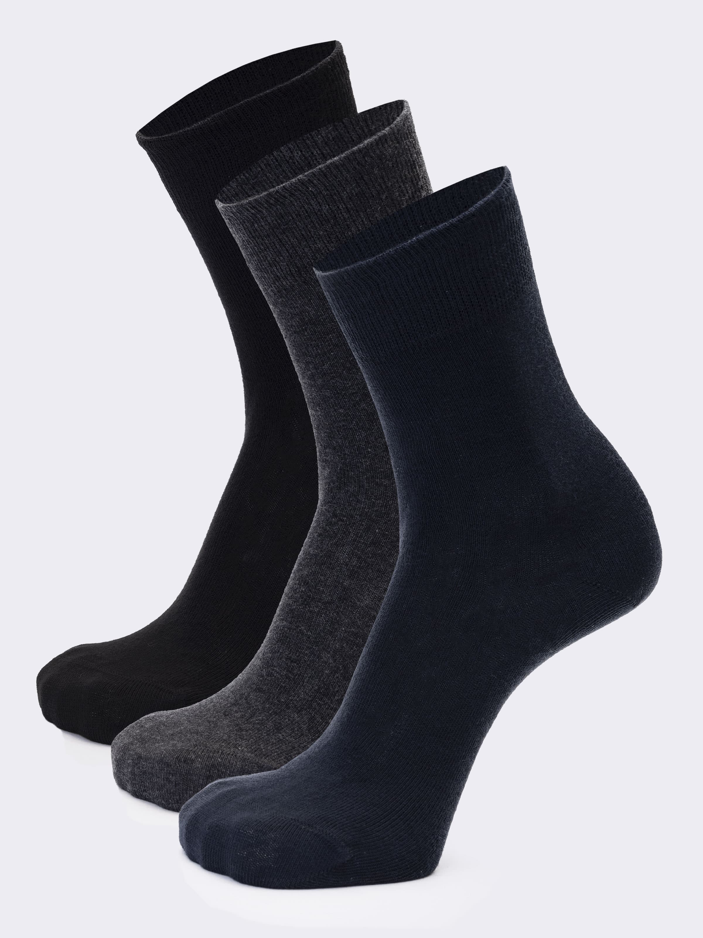 Set 3 Paia Calze Corte Uomo in Caldo Cotone - Made in Italy - Image 2