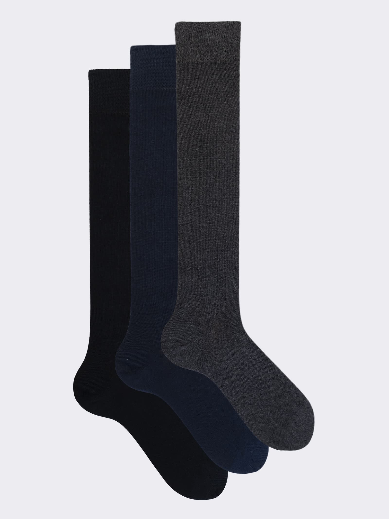 3 Paia Calze Lunghe Uomo in Caldo Cotone - Classiche Made in Italy - Image 1