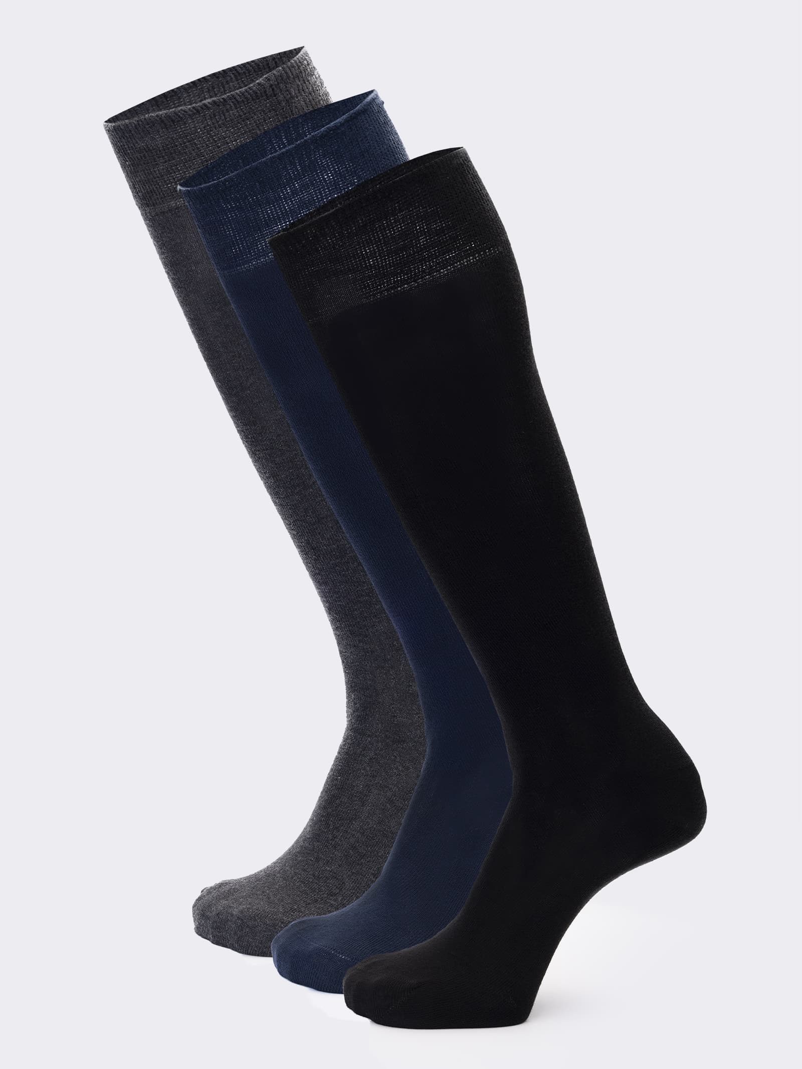 3 Paia Calze Lunghe Uomo in Caldo Cotone - Classiche Made in Italy - Image 2