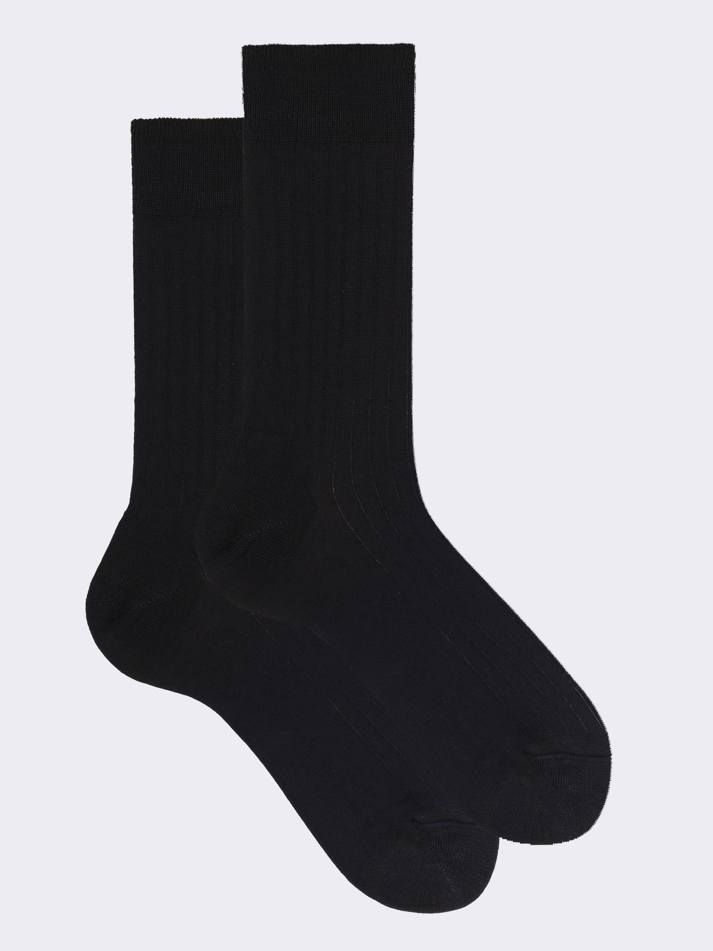 Calze corte costa larga in lana elasticizzata - Made in Italy - Image 1