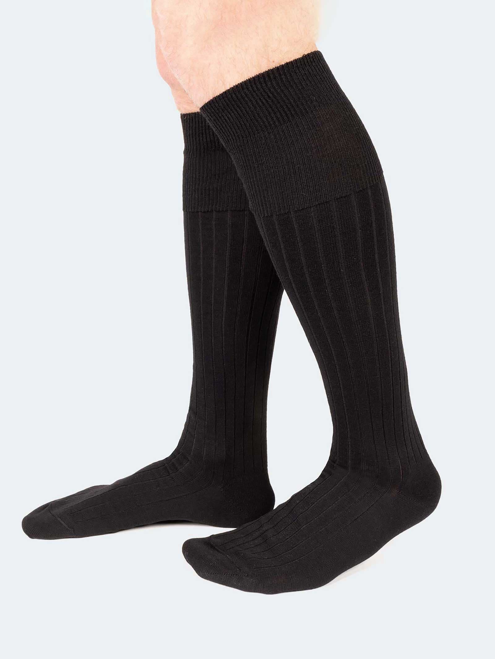 Calze lunghe costa larga in Lana elasticizzata - Made in Italy - Image 1