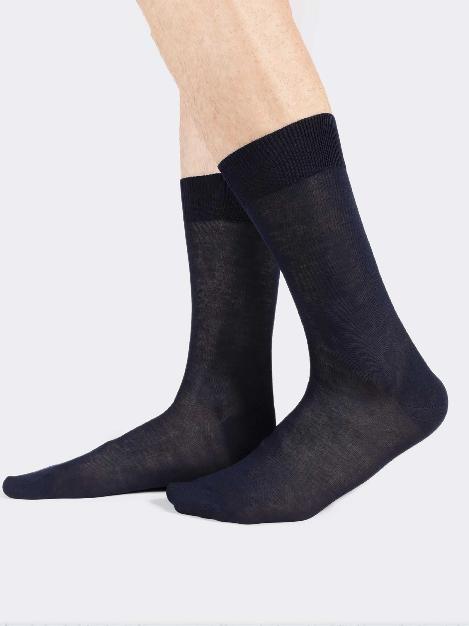 Calze corte lisce in 100% cotone Filo di Scozia - Made in Italy