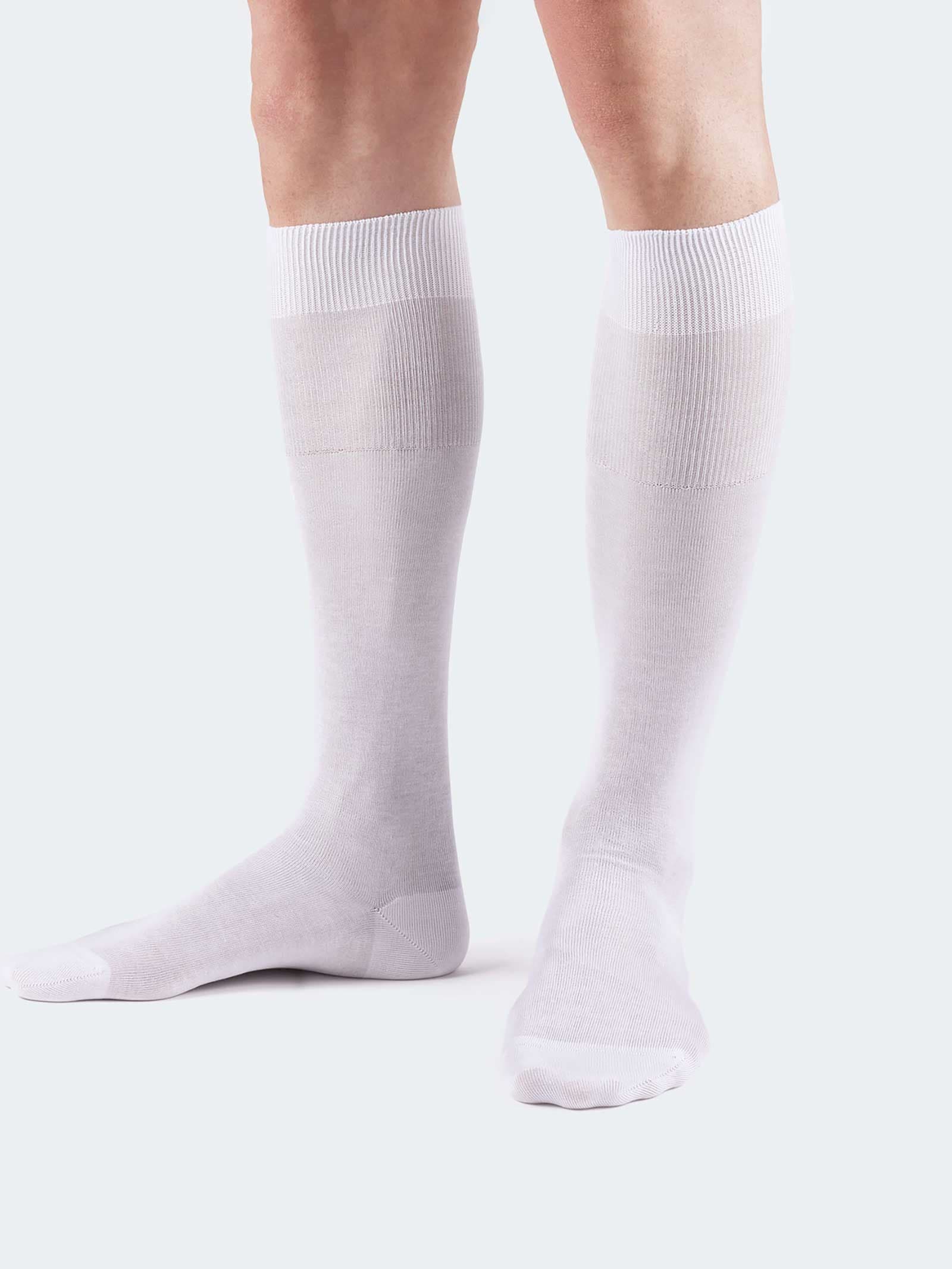 Calze lunghe 100% cotone Filo di Scozia lisce - Made in Italy - Image 1