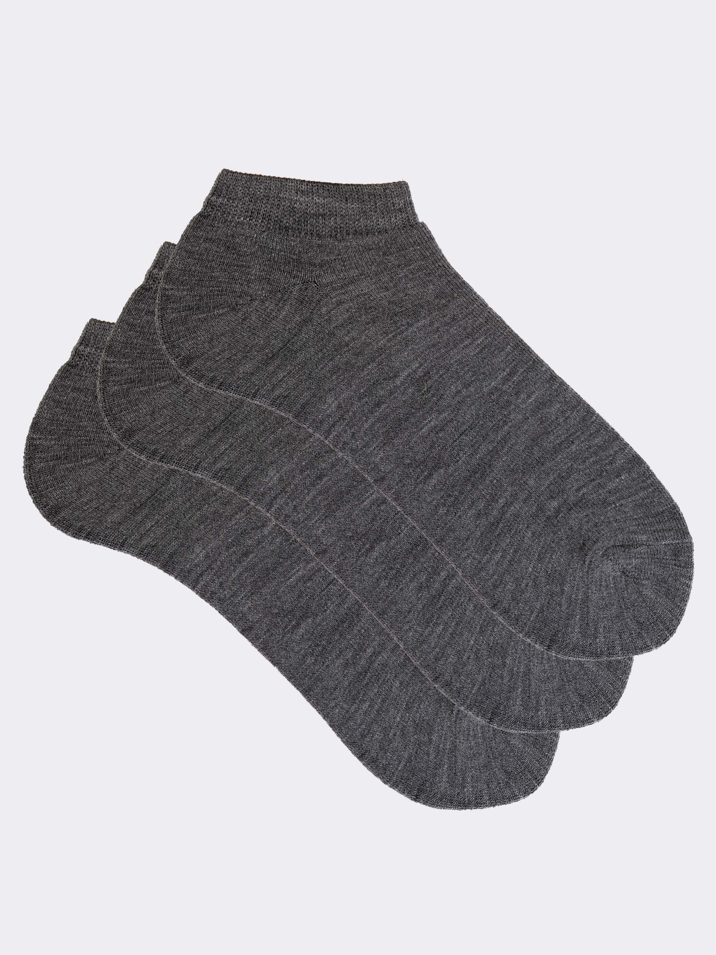 set 3 Paia Calzini Sneakers Uomo in Pile - Confortevoli e Caldi