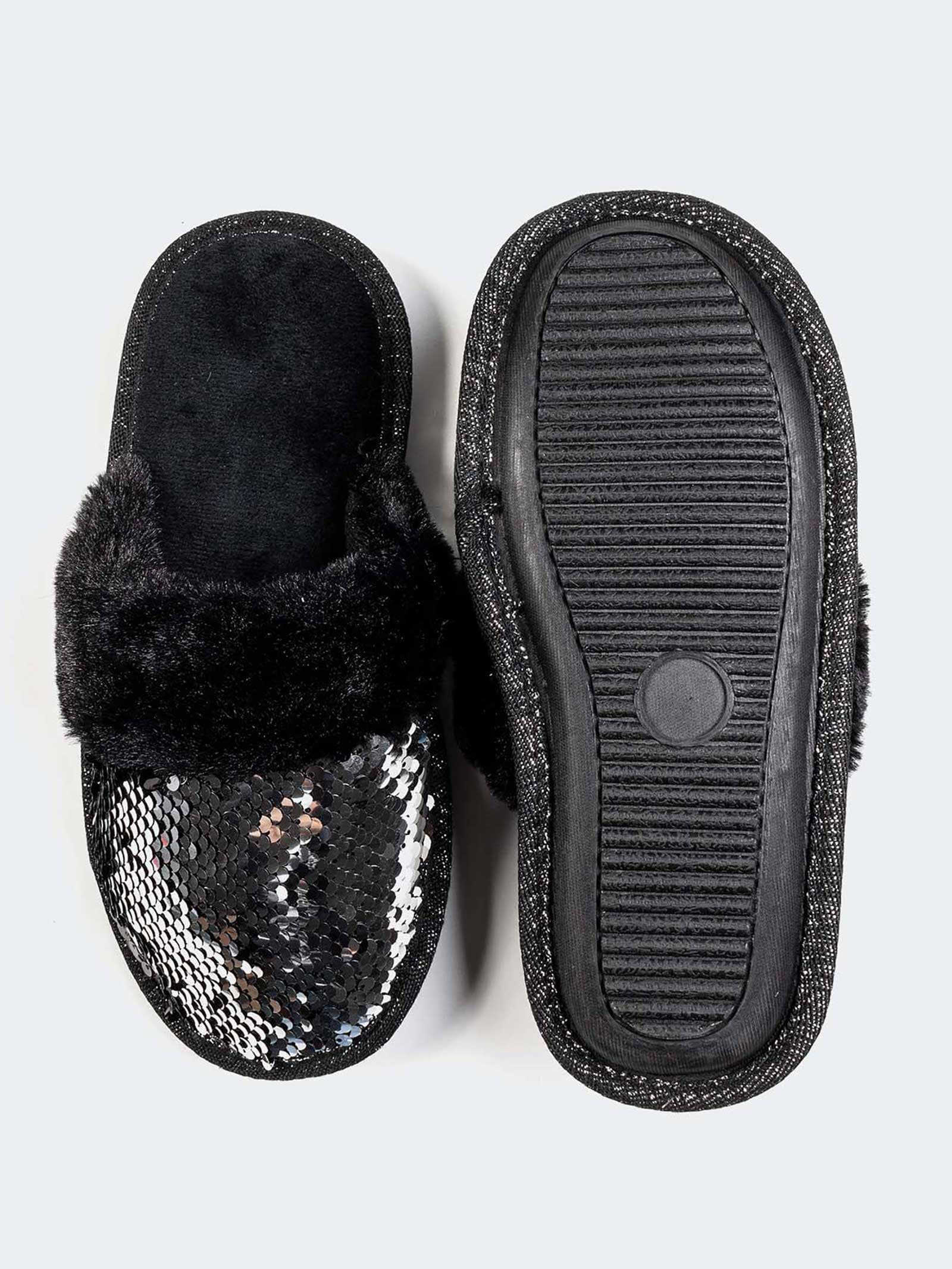 Pantofole Donna Eleganti con Paillettes - Design Glamour per Interni - Image 3