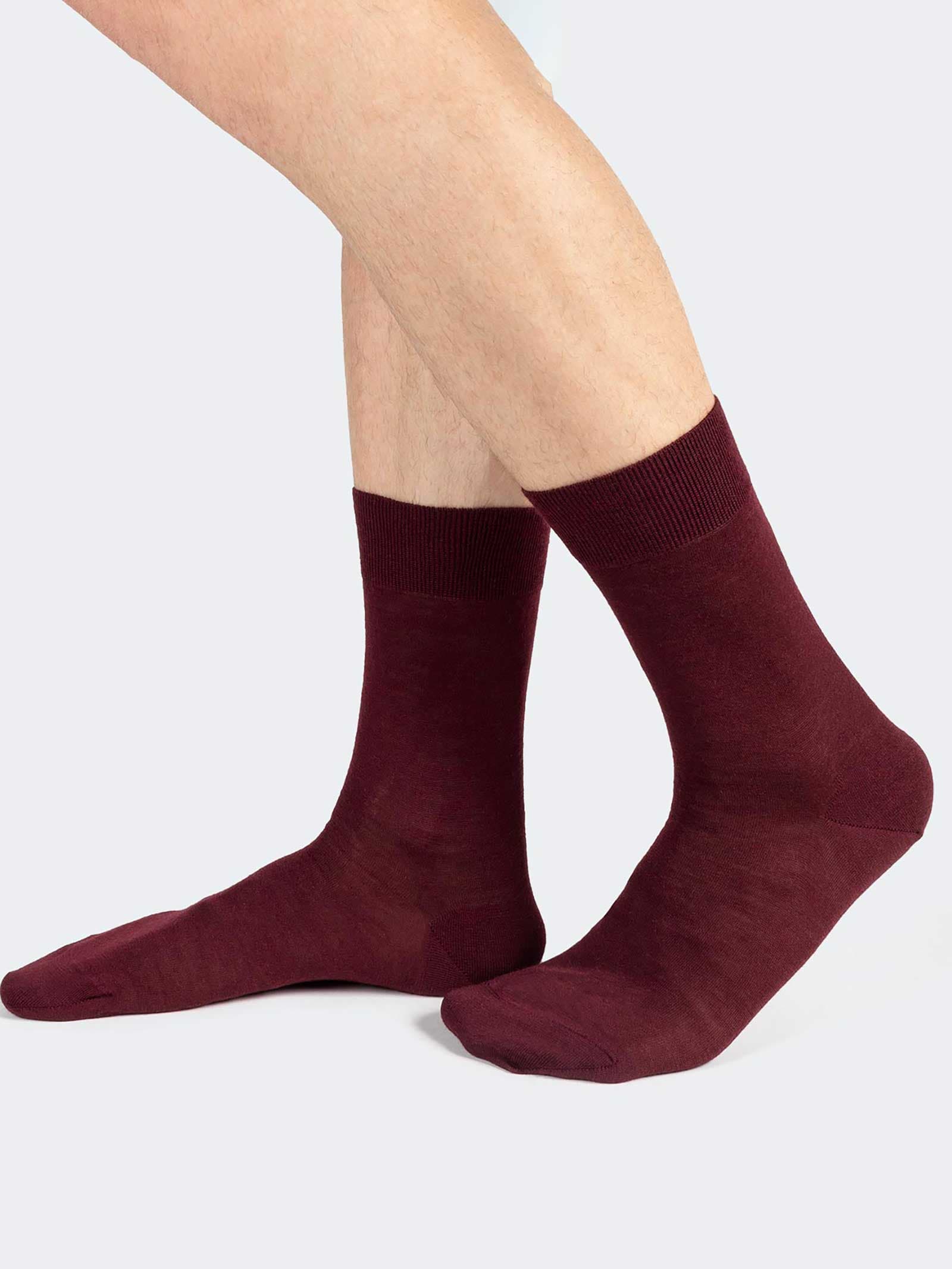 Calze corte lisce in Lana seta - Made in Italy - Image 1