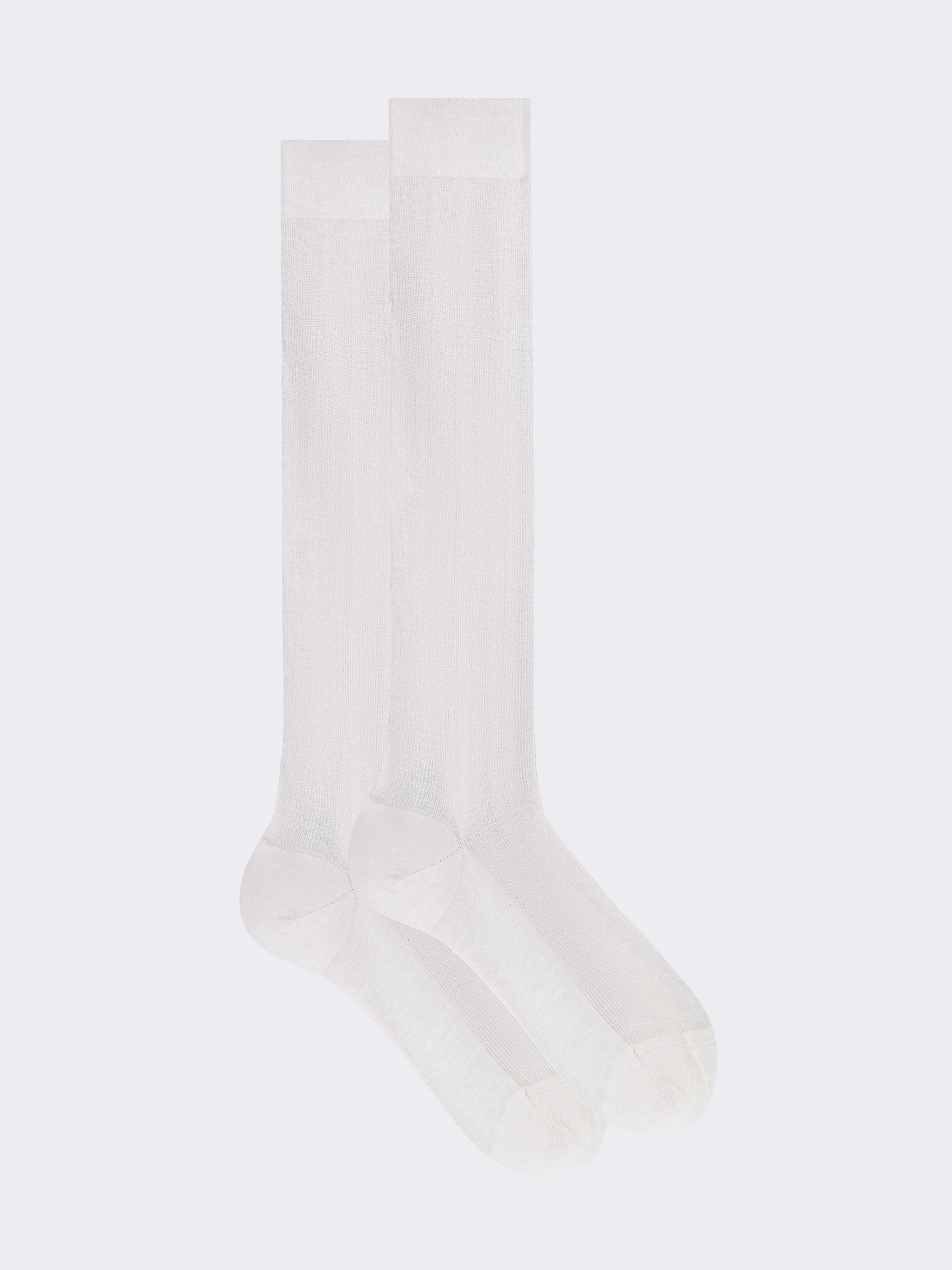 Calze lunghe costina 1:1, cotone Filo di Scozia 100% - Made in Italy - Image 1