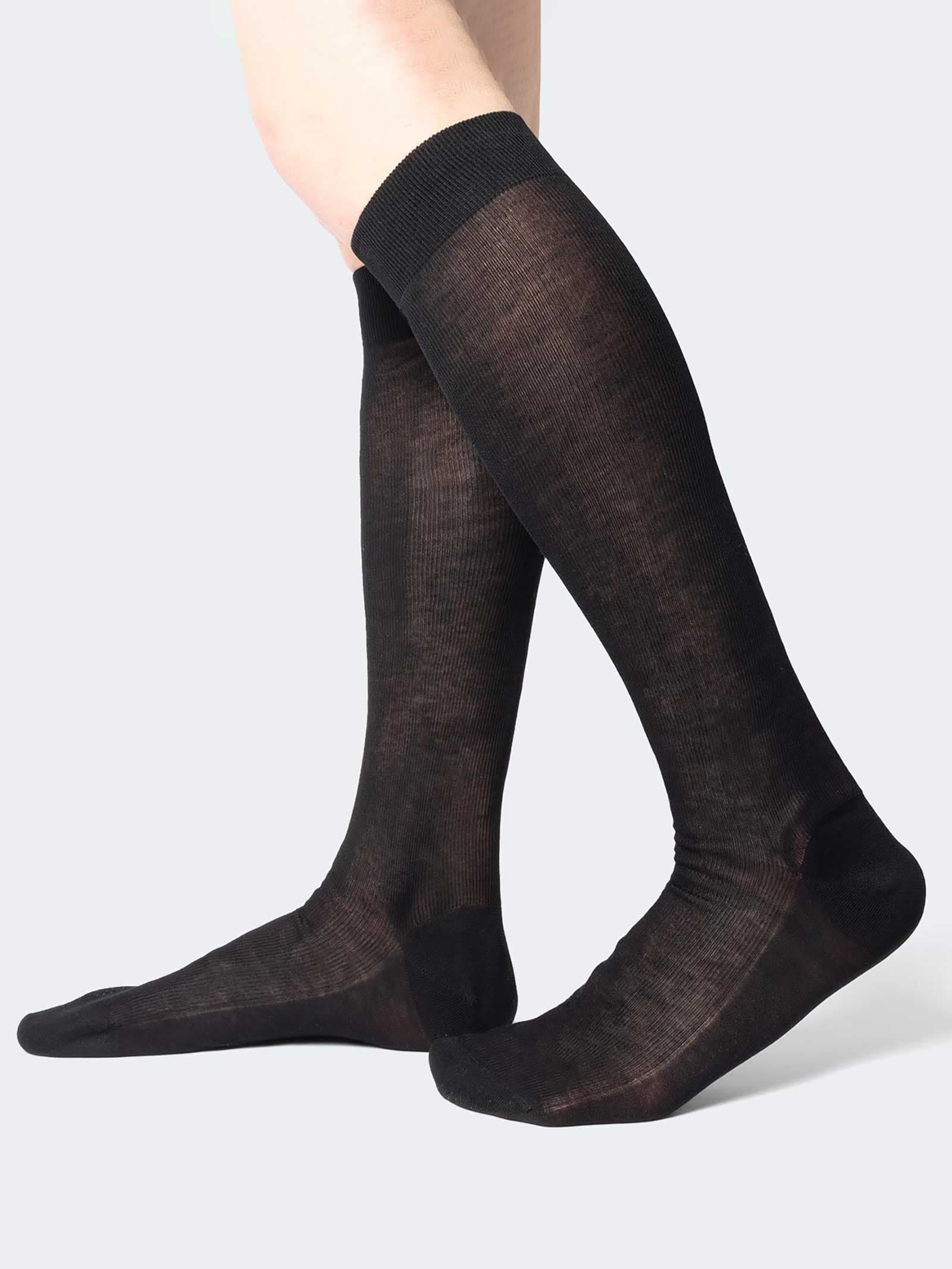 Calze lunghe costina 1:1, cotone Filo di Scozia 100% - Made in Italy fullscreen 5