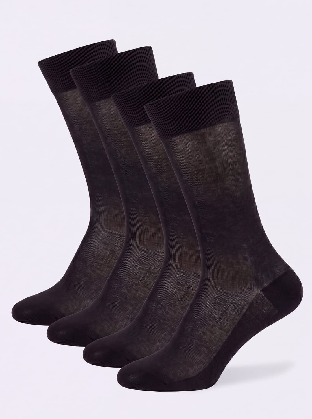 Ciocca Scatola Regalo 4 paia Calze Corte Chiffon Filo di Scozia 100% Cotone