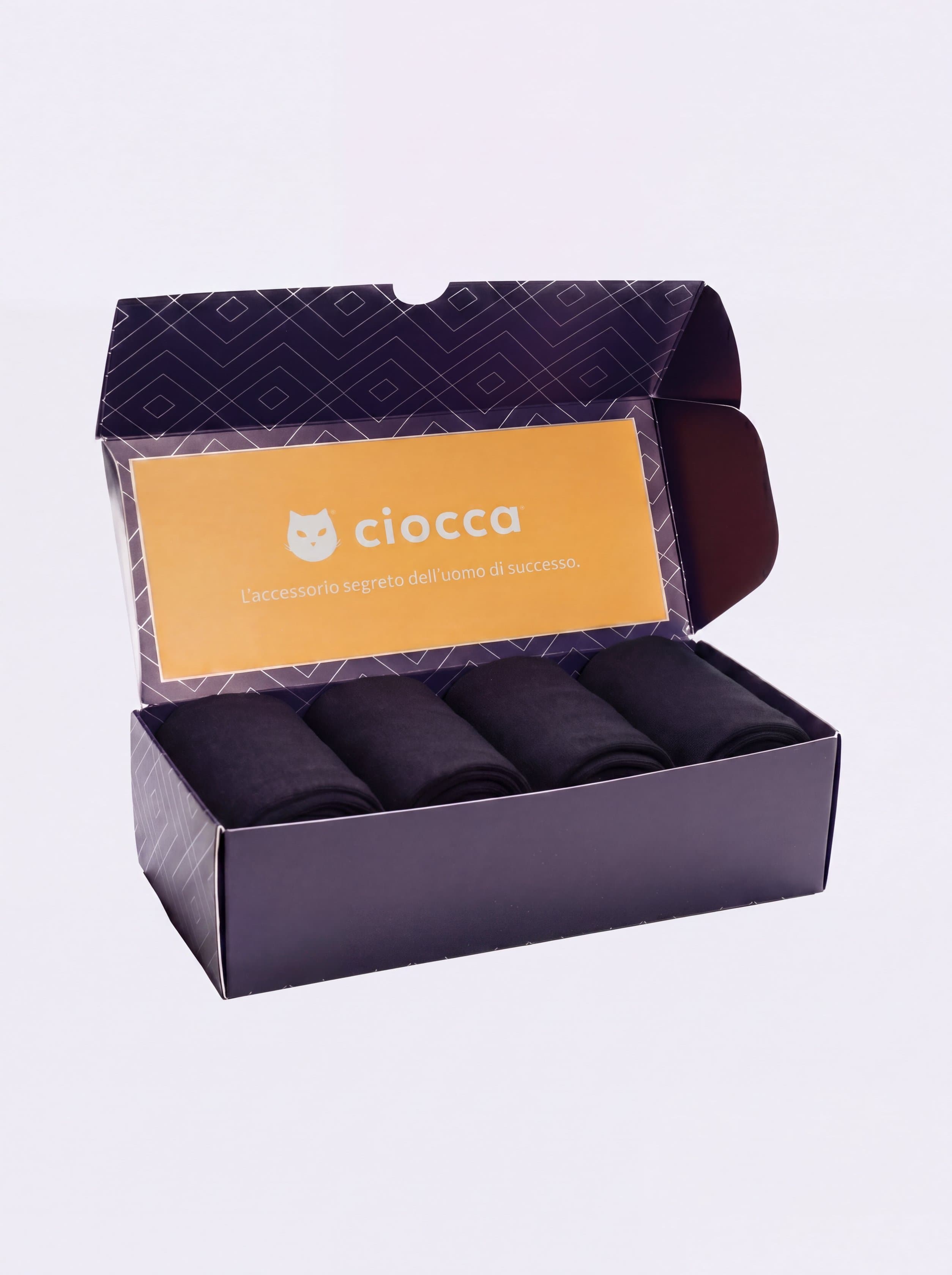 Ciocca Scatola Regalo 4 paia Calze Corte Chiffon Filo di Scozia 100% Cotone - Image 2