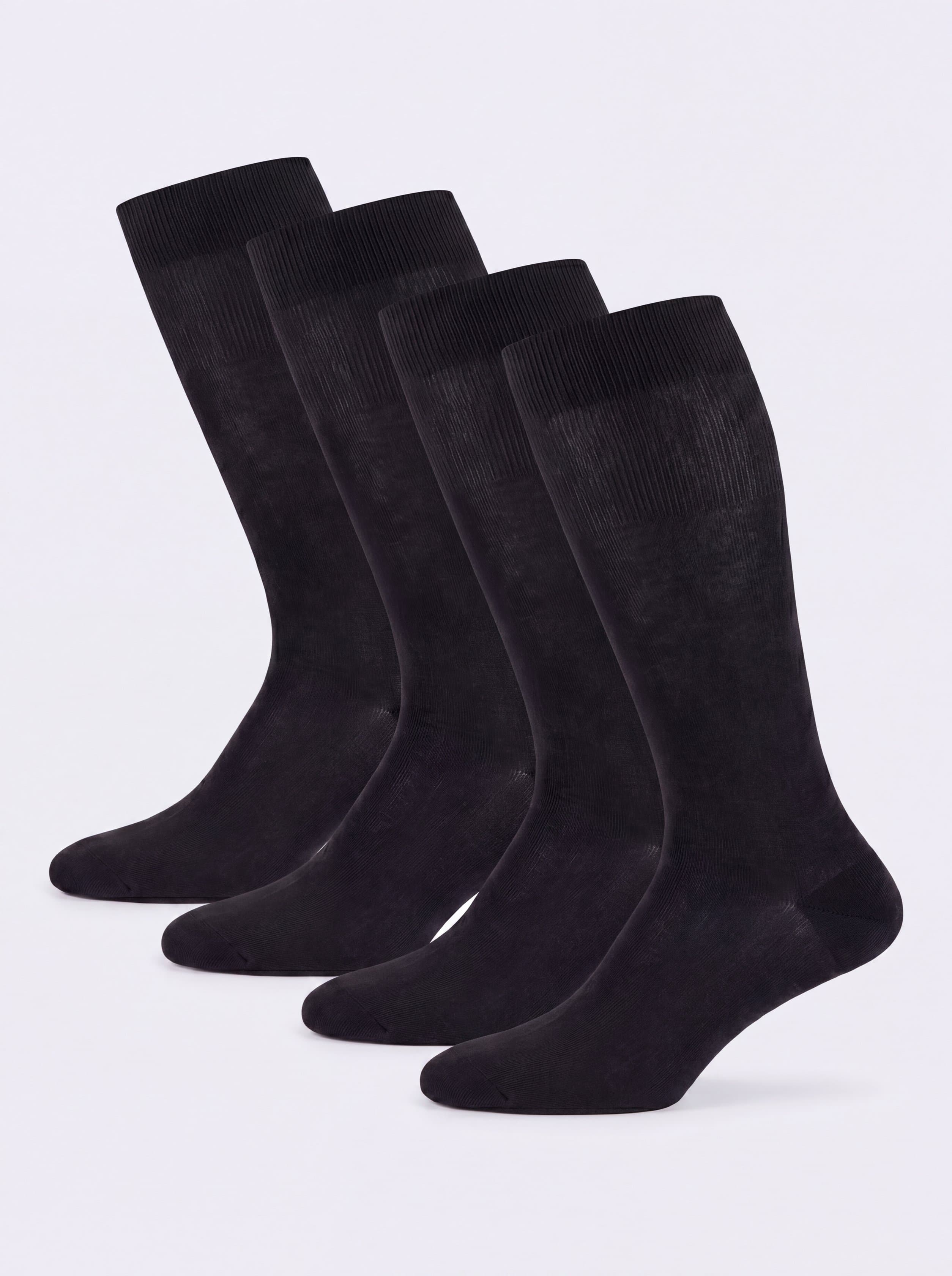 Scatola Regalo 4 Paia Calze Lunghe Filo di Scozia – Made in Italy - Image 1