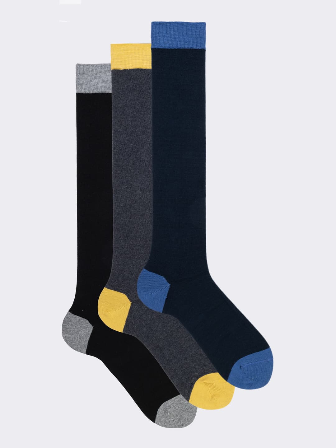 Scatola Regalo Calze Uomo in Cotone, 3 Paia con Dettagli Colorati