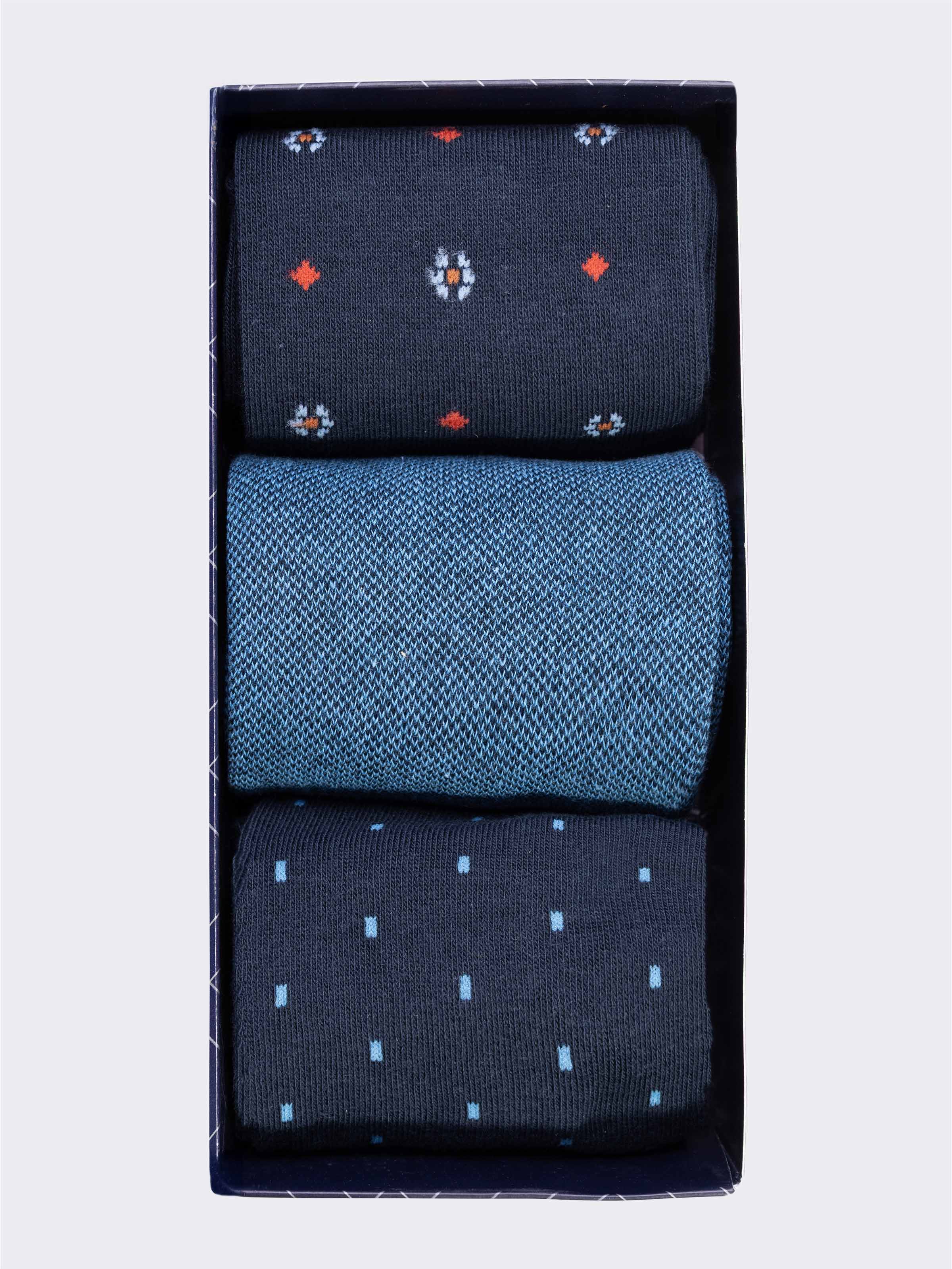 Scatola Regalo Calze Lunghe Uomo in Caldo Cotone, 3 Paia Fantasie Eleganti - Image 2