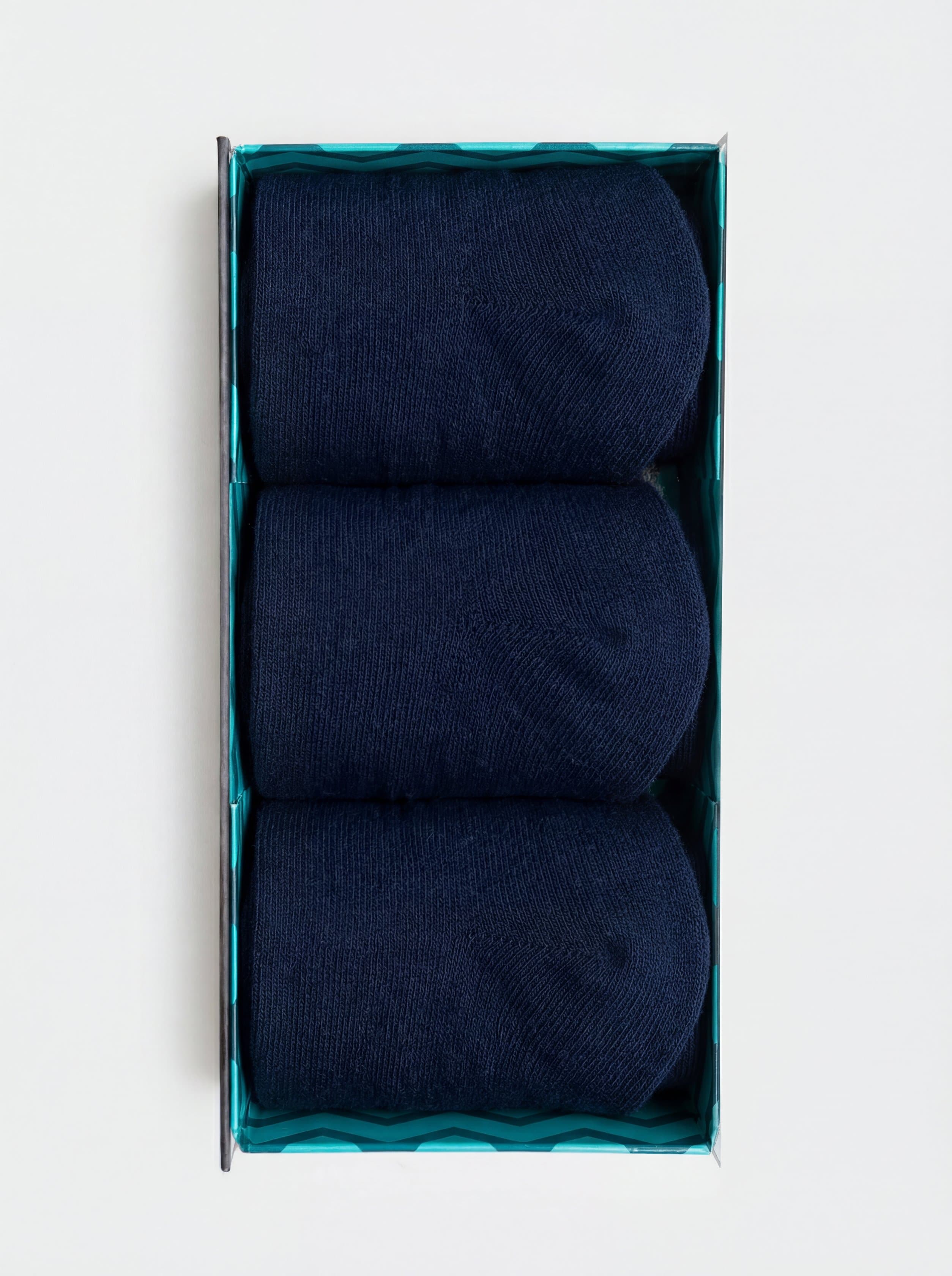 Scatola Regalo 3 paia calze lunghe tinta Unita in misto Cashmere - Image 2