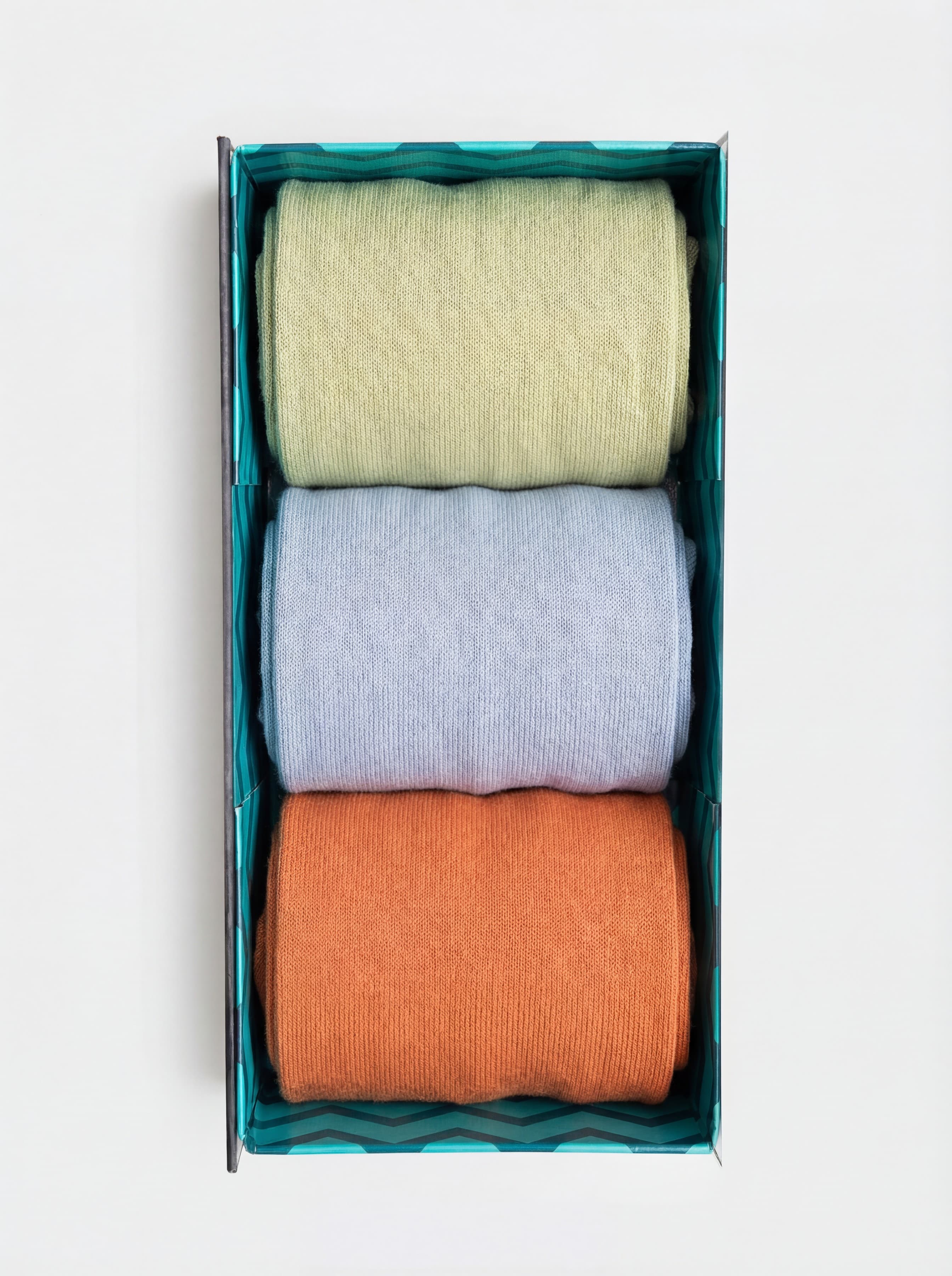 Scatola Regalo 3 paia calze Lunghe tinta unita in misto Cashmere - Image 2