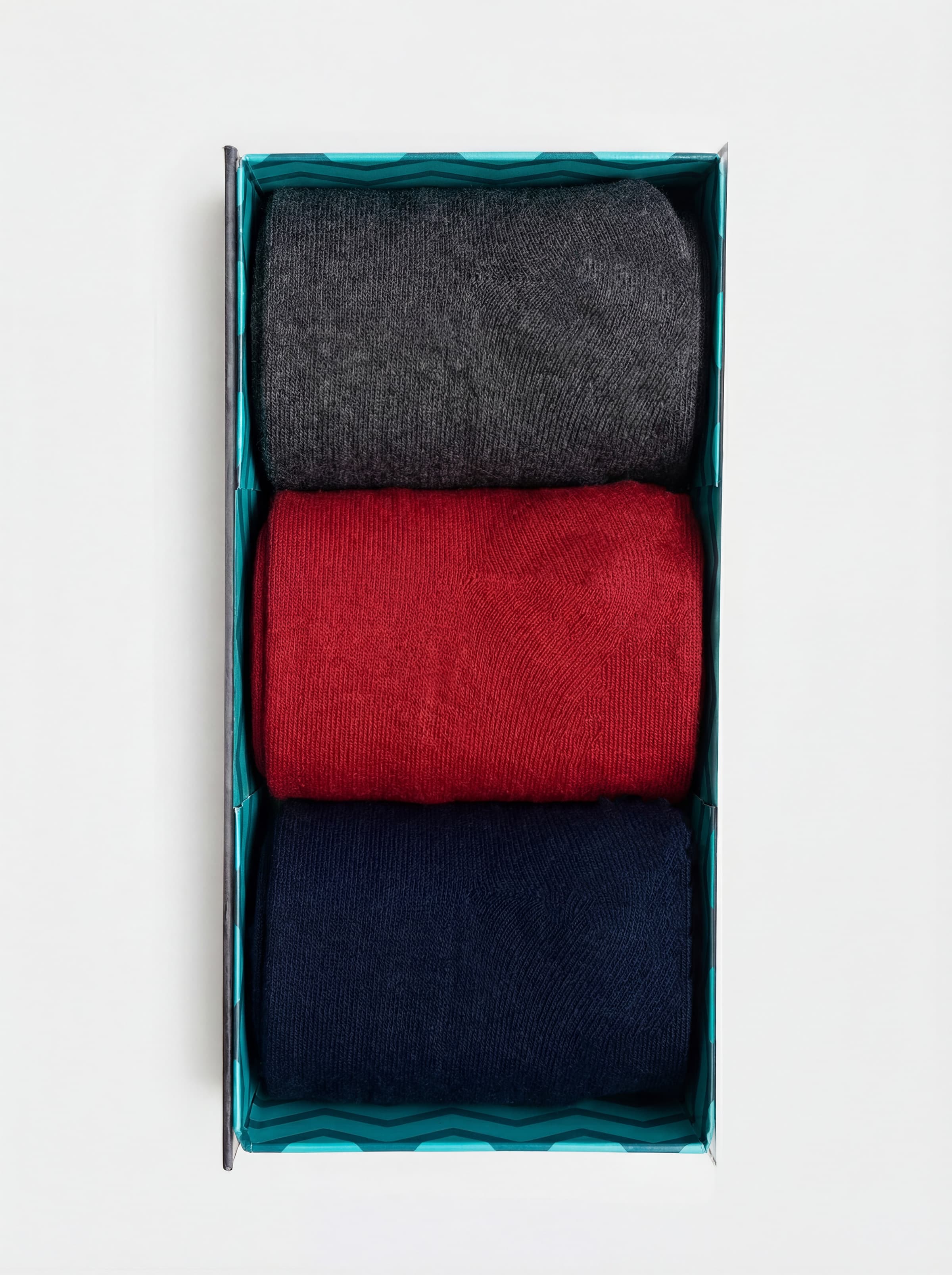Scatola Regalo 3 paia calze Lunghe tinta unita in misto Cashmere - Image 2