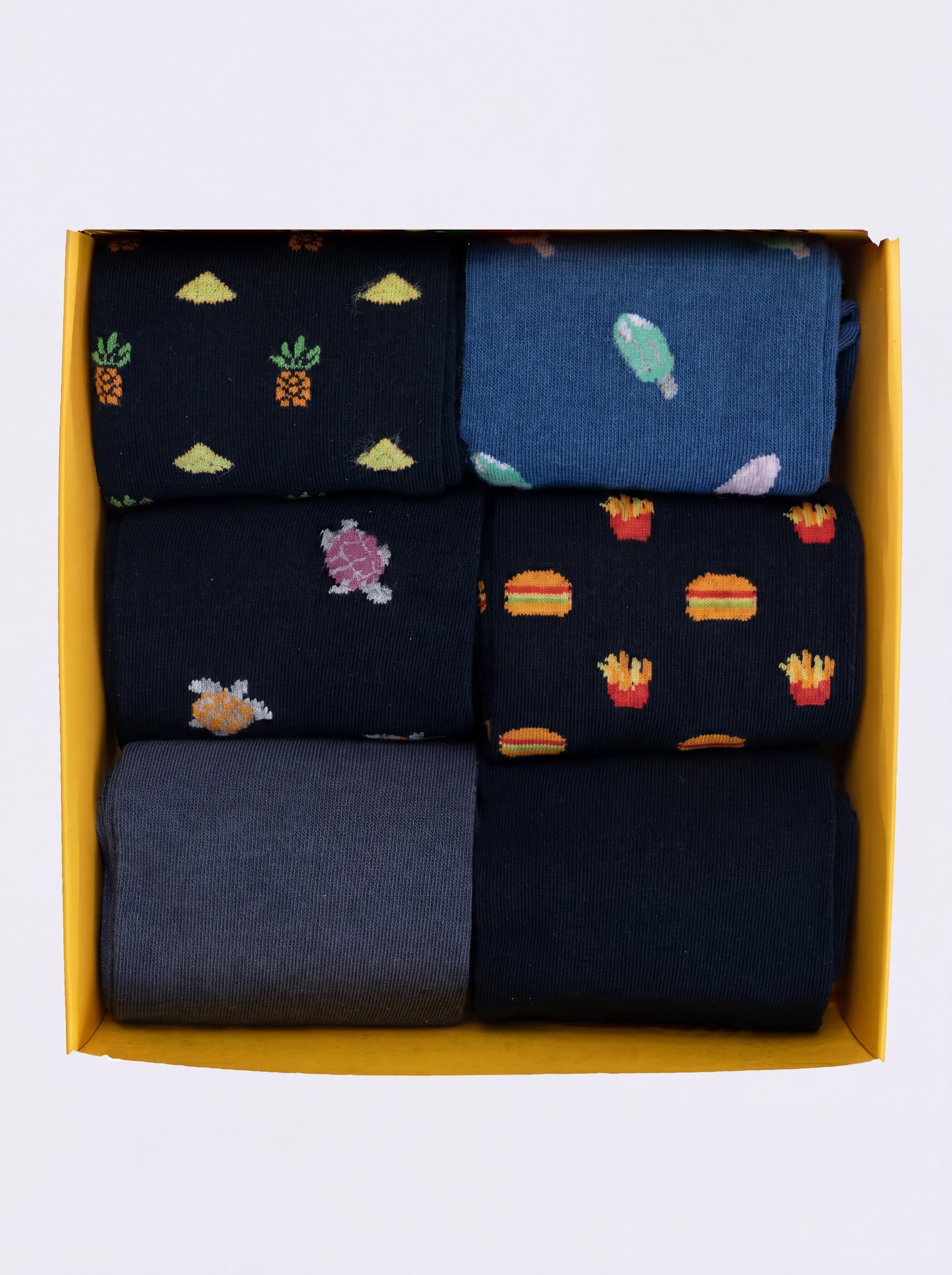 Confezione Regalo 6 Paia Calze Corte Fantasia mix Cotone - Image 3