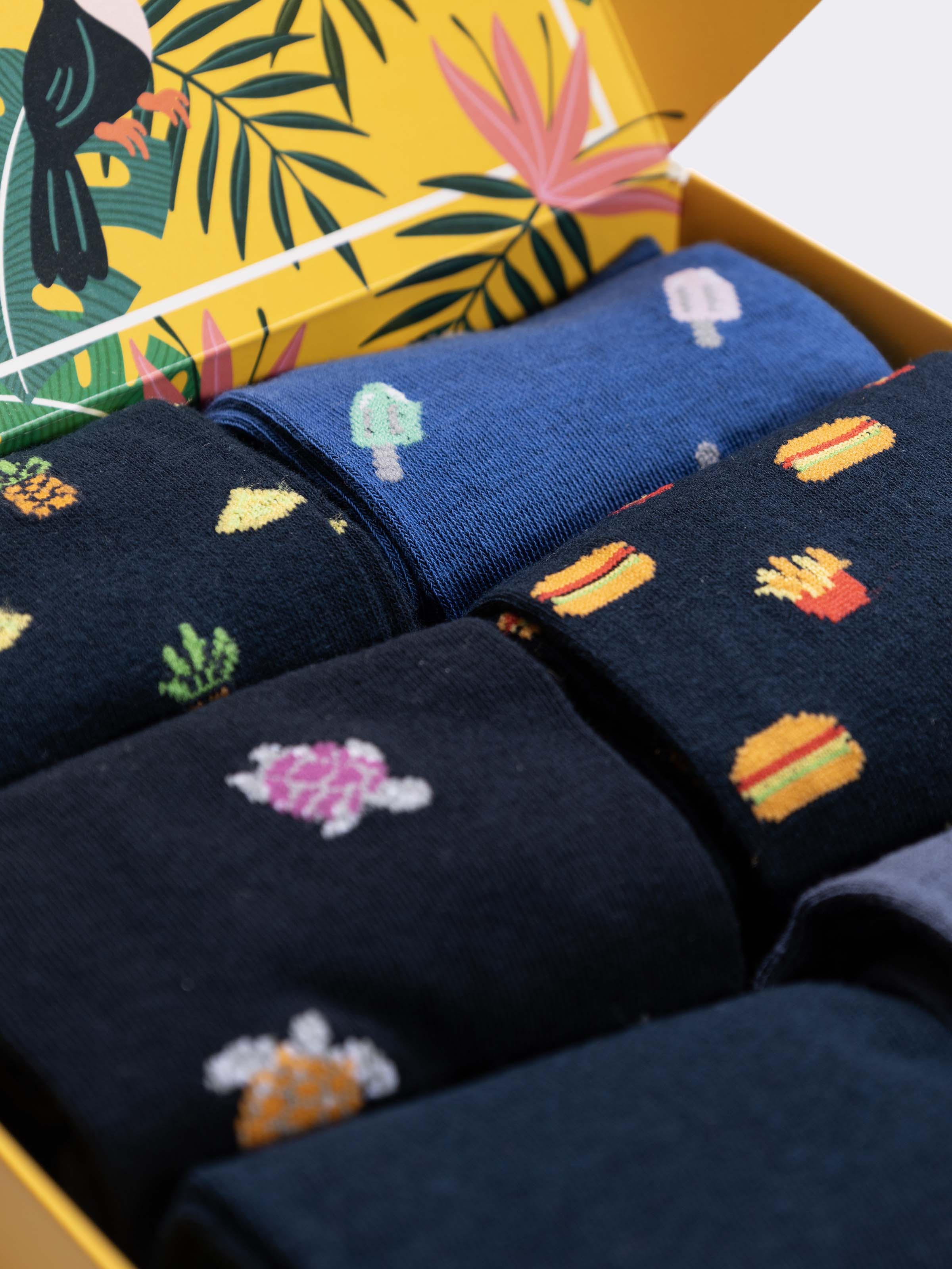 Scatola Regalo Calze Uomo in Fresco Cotone, 6 Paia Fantasie Summer - Image 4